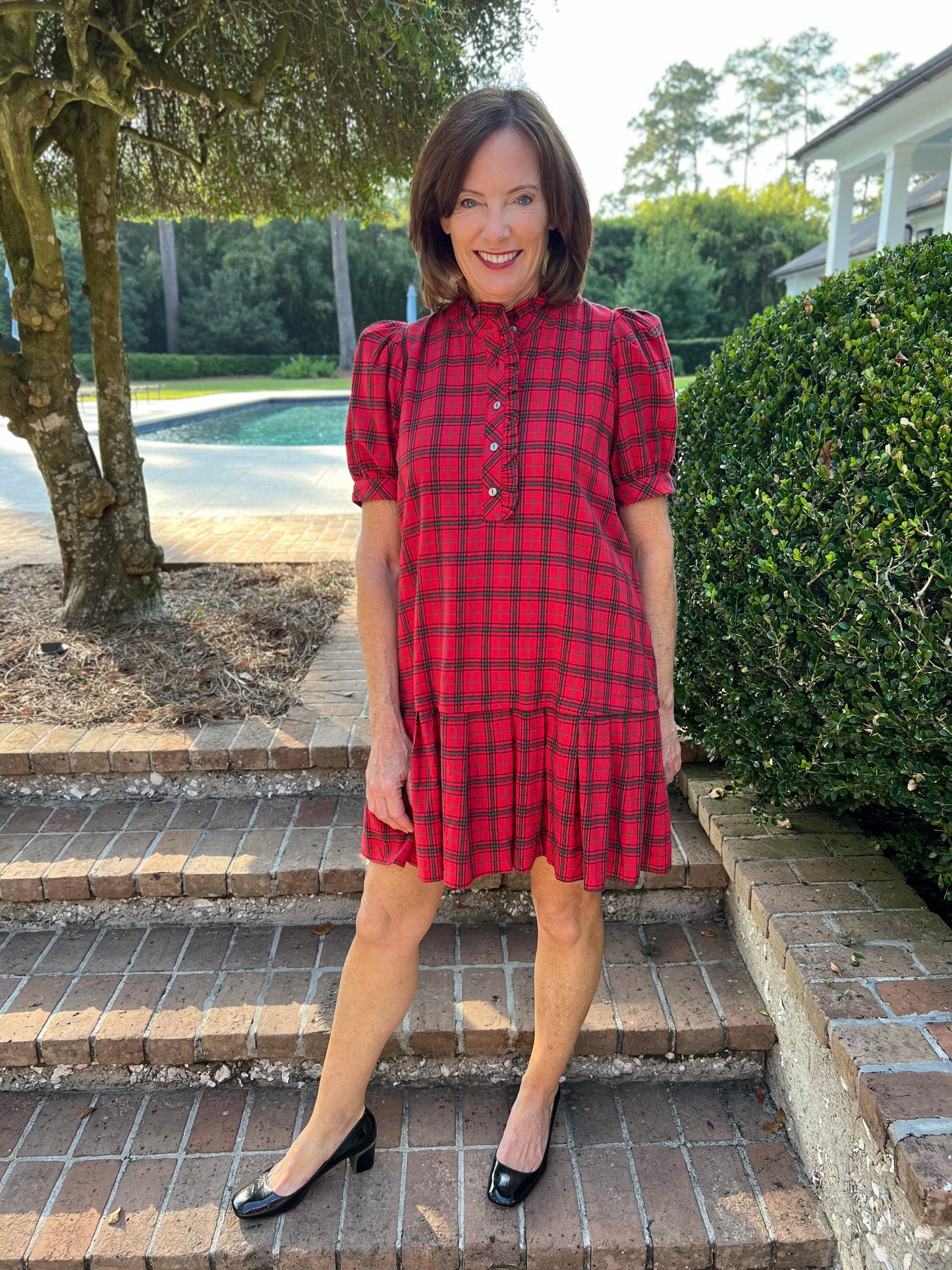 Color Me Plaid Red Mini Dress