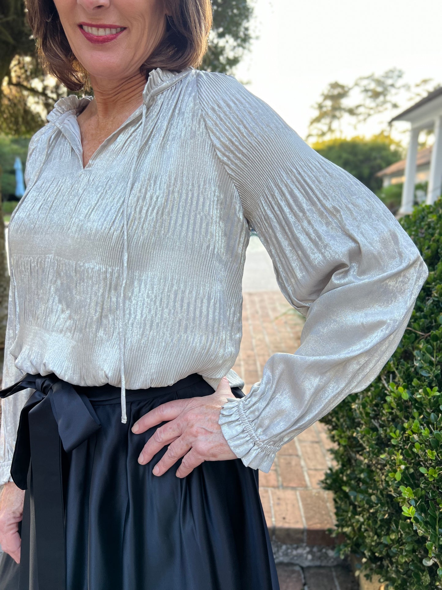 Cocktail Hour Oyster Blouse