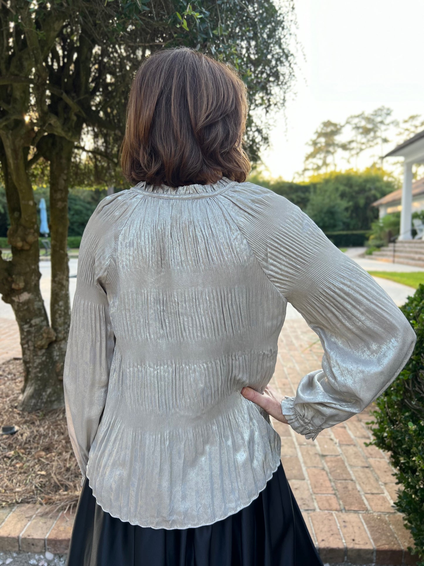 Cocktail Hour Oyster Blouse