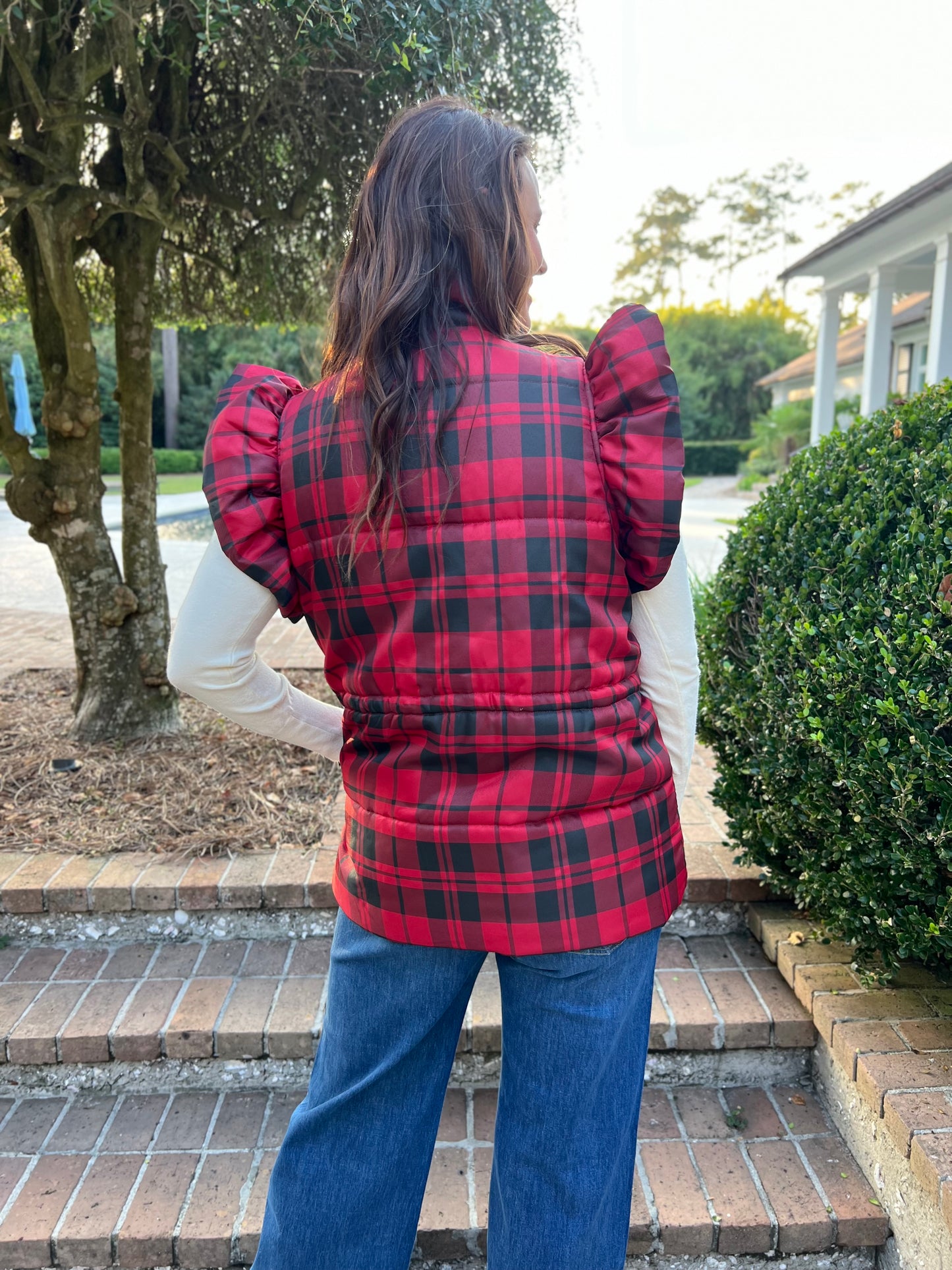 Janey Plaid Puffer Vest