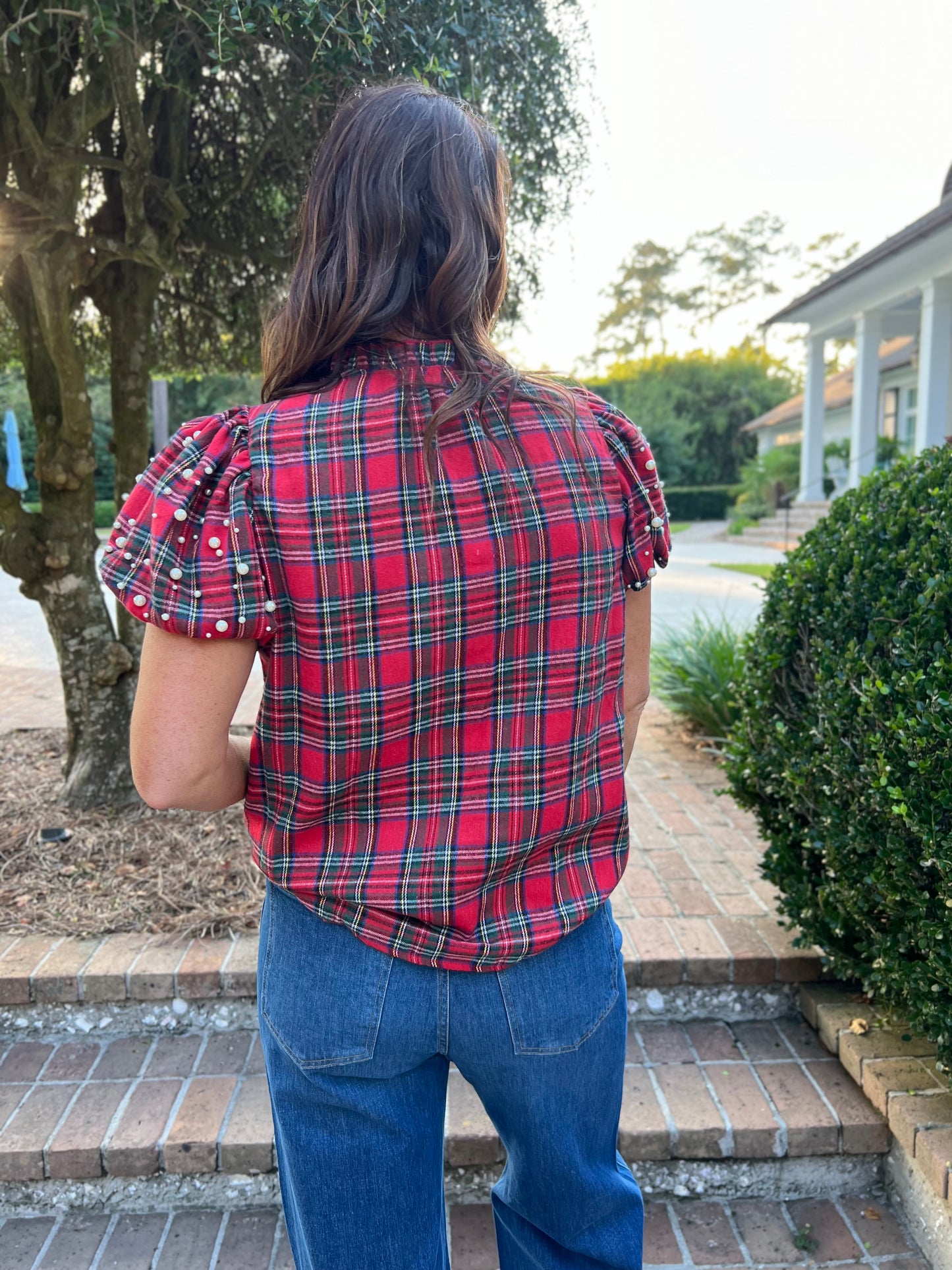 Feeling Fine Tartan Plaid Top