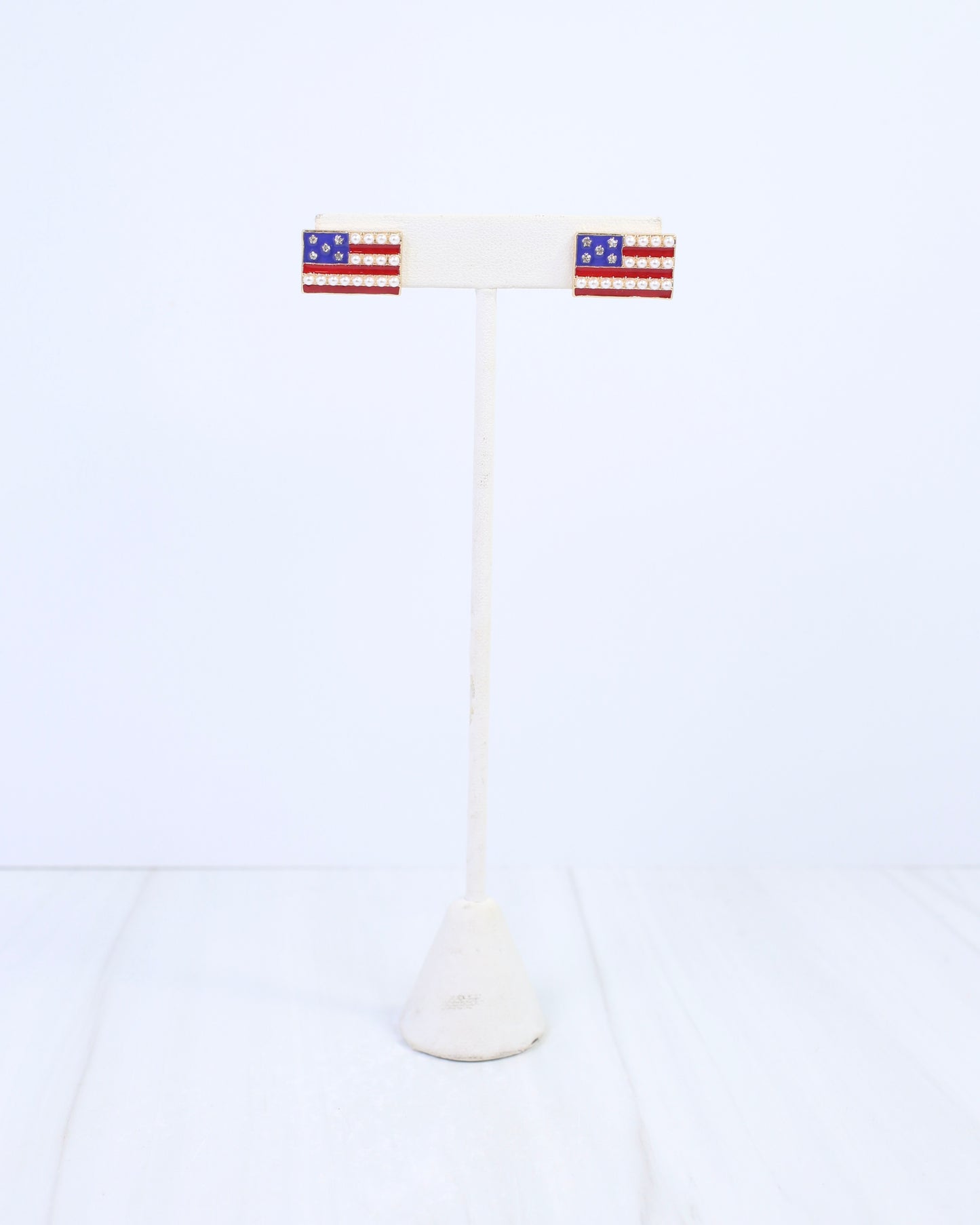 Tribute Flag Stud Earring Red Blue