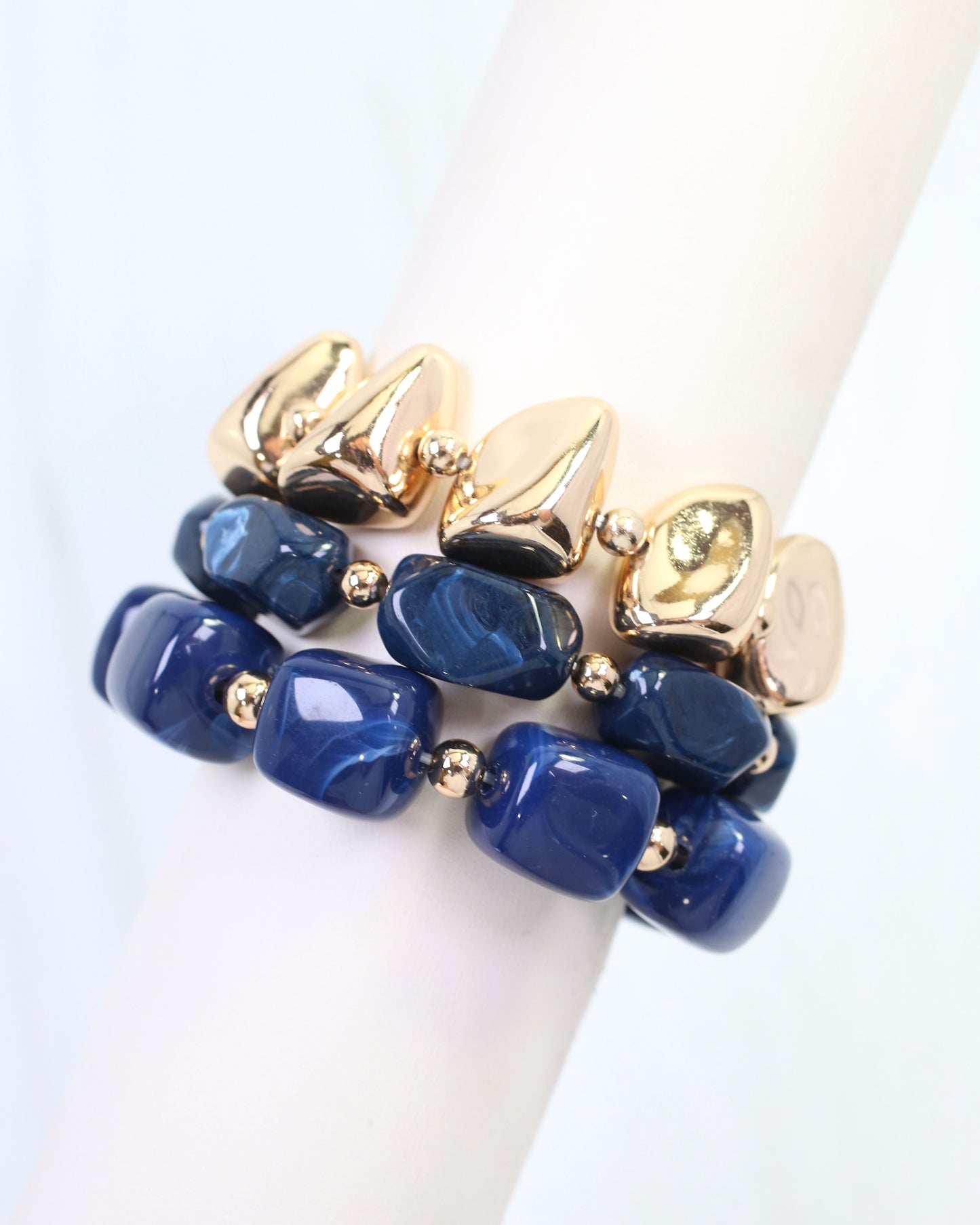 Rayna Beaded Bracelet Set Navy