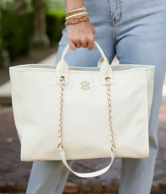 Melissa Tote Bag IVORY Patent