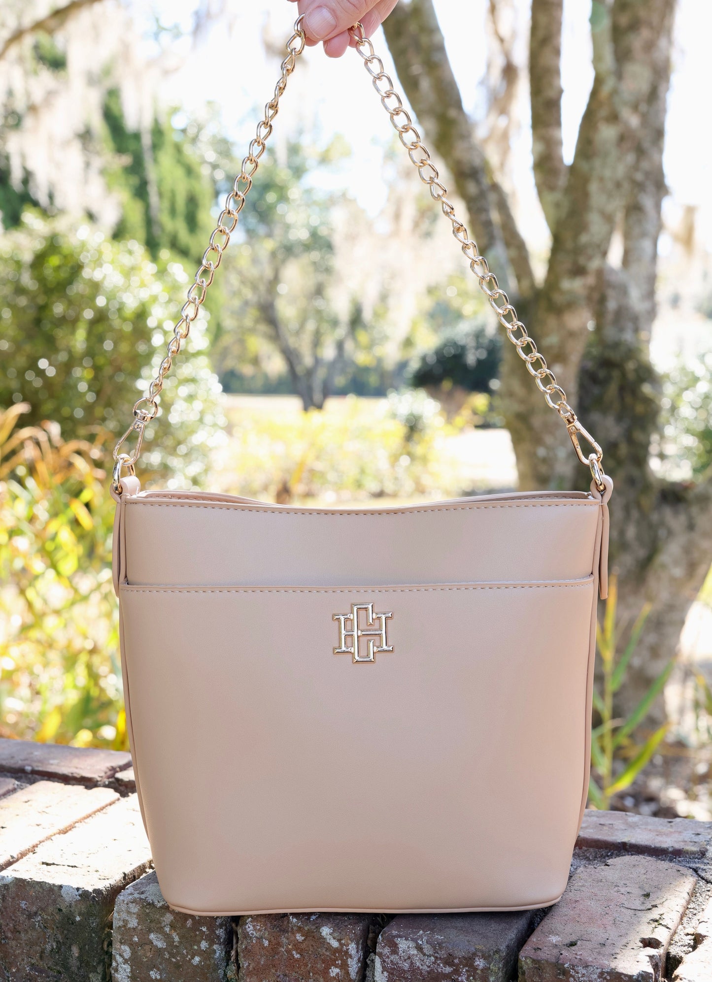 Brielle Bucket Bag Tan