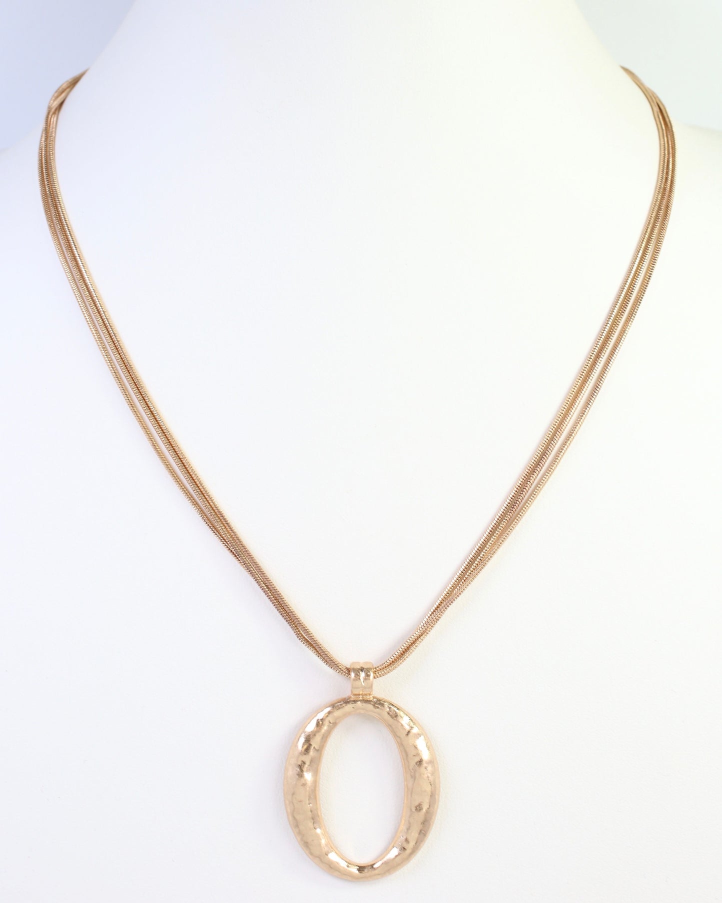 Grants Layered Cascade Chain with Pendant Worn Gold