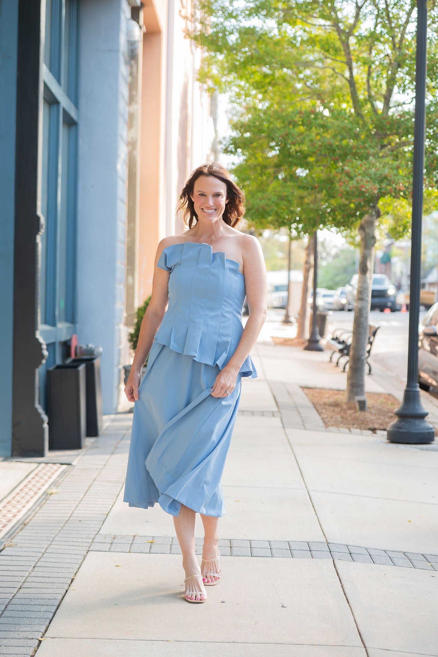 Malibu Pleat Detail Bandeau Dress