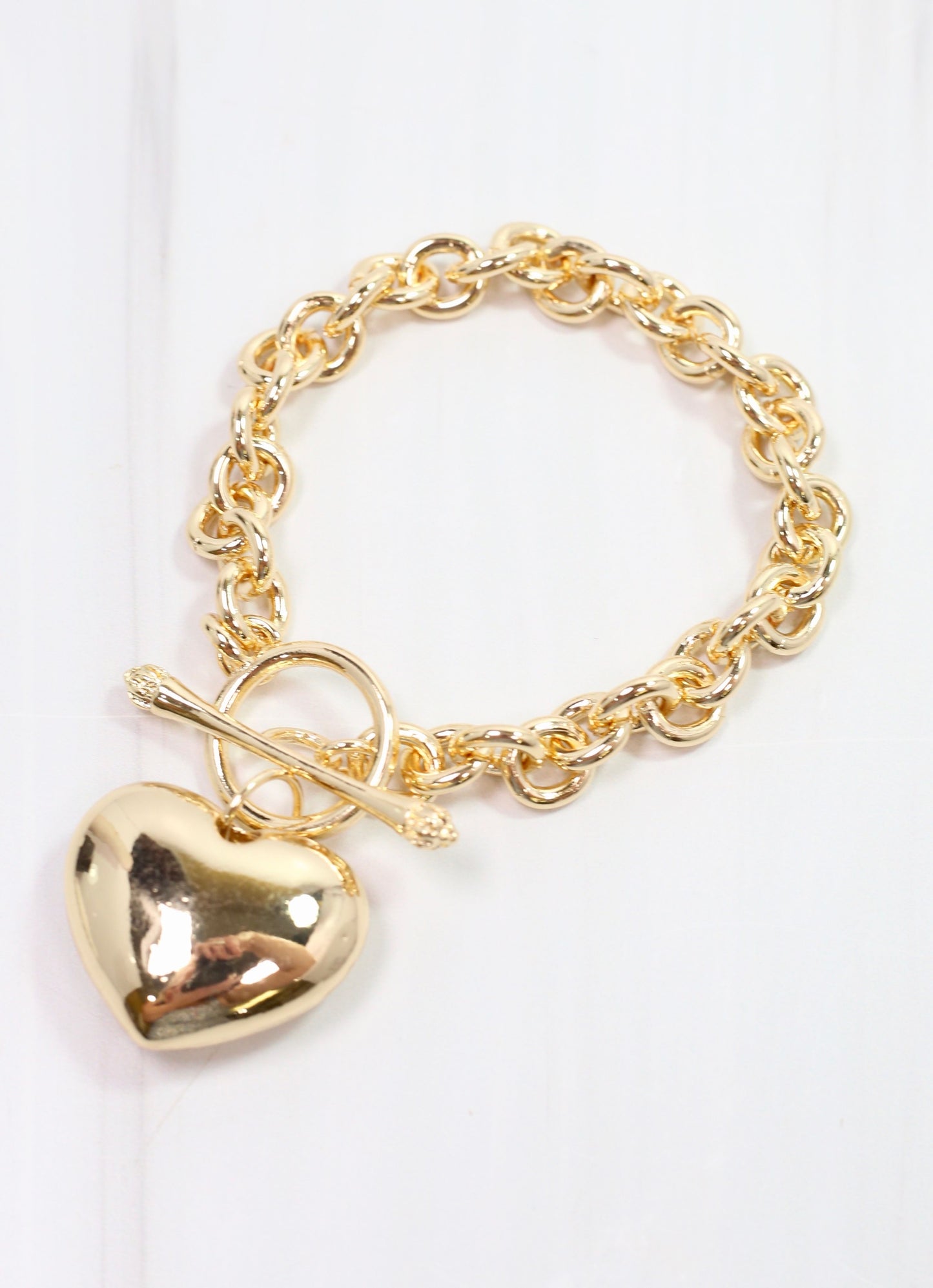 Huston Heart Bracelet Gold