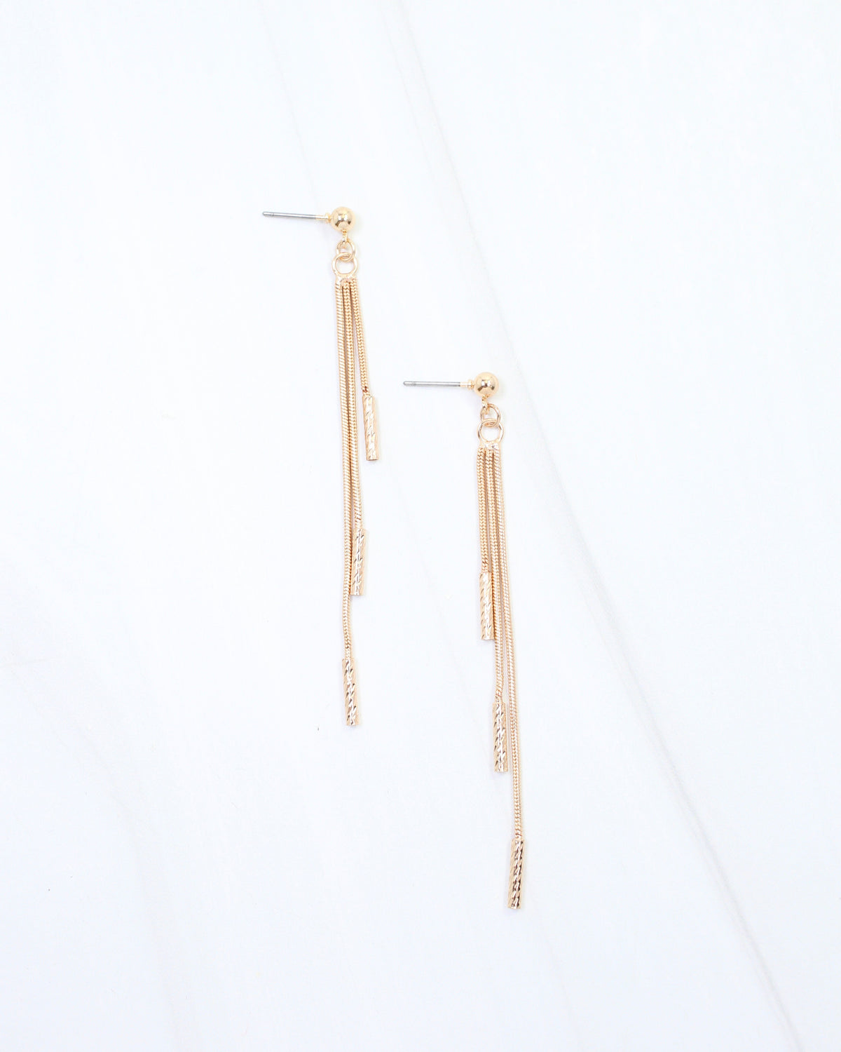 Marisa Three Chain Dangle Earring Gold