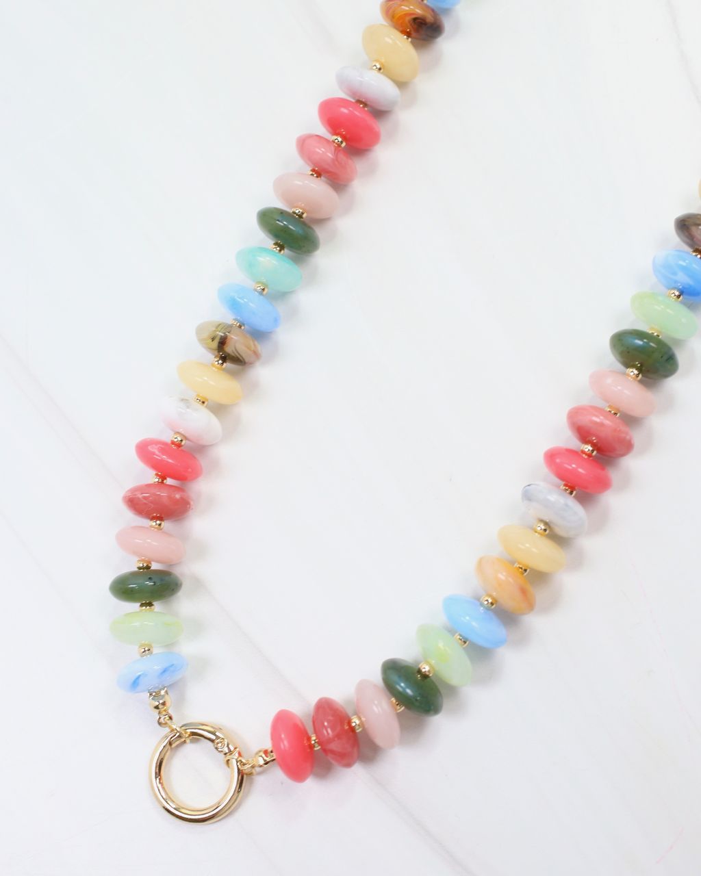 Fort Kent Stone Beaded Toggle Necklace Multi