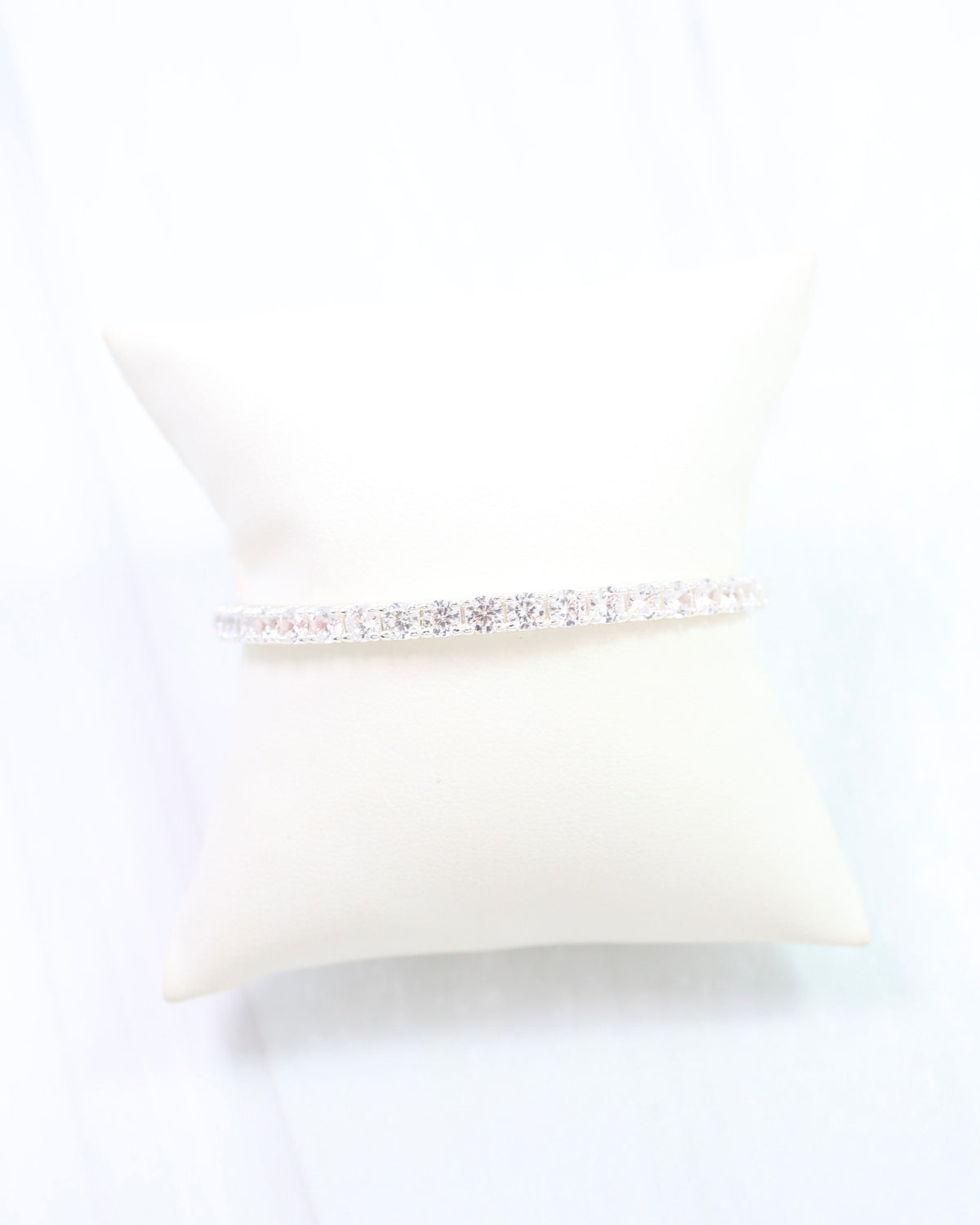 Jordie CZ Bangle Bracelet WR Silver