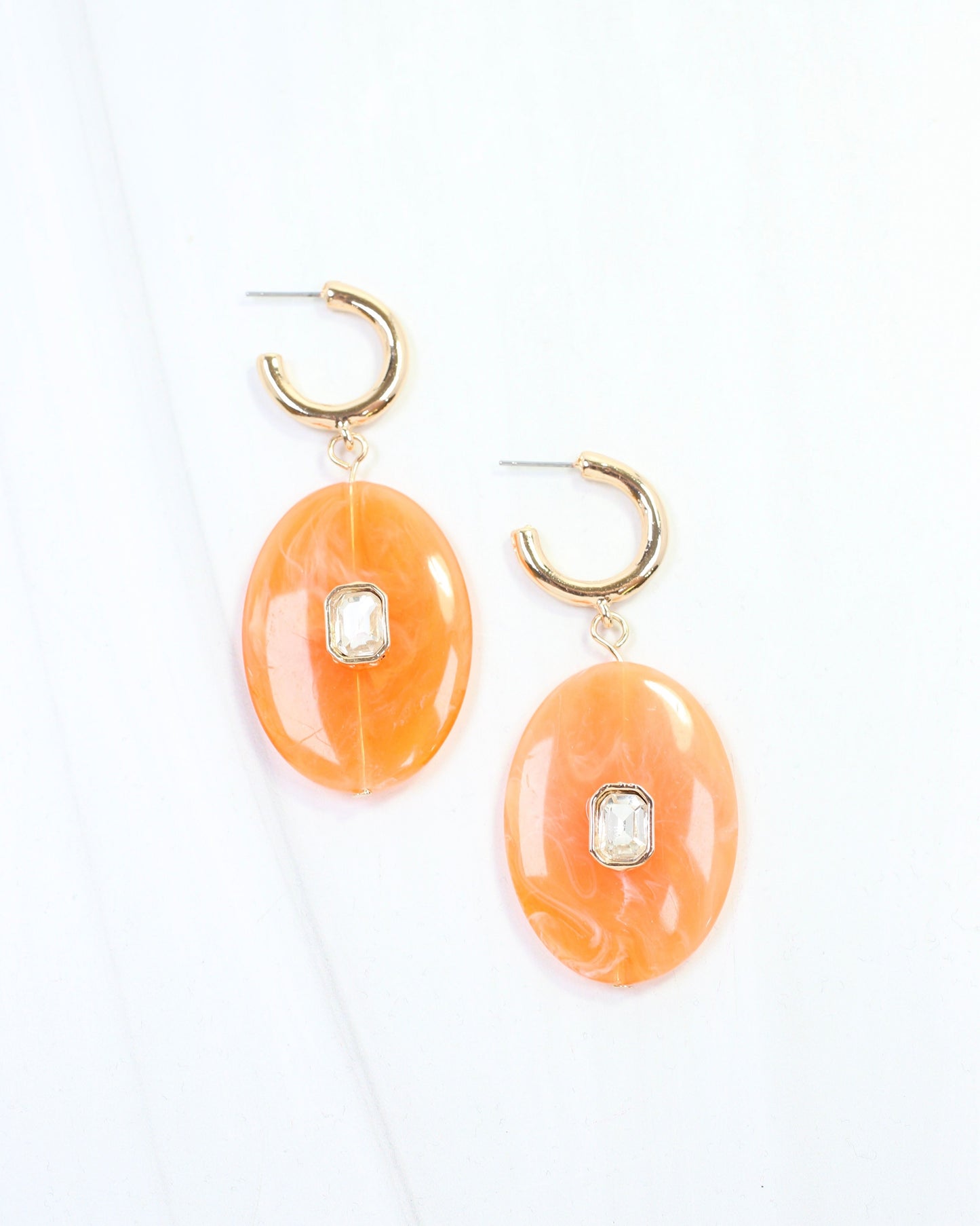 Devin Dangle Hoop Earring Orange