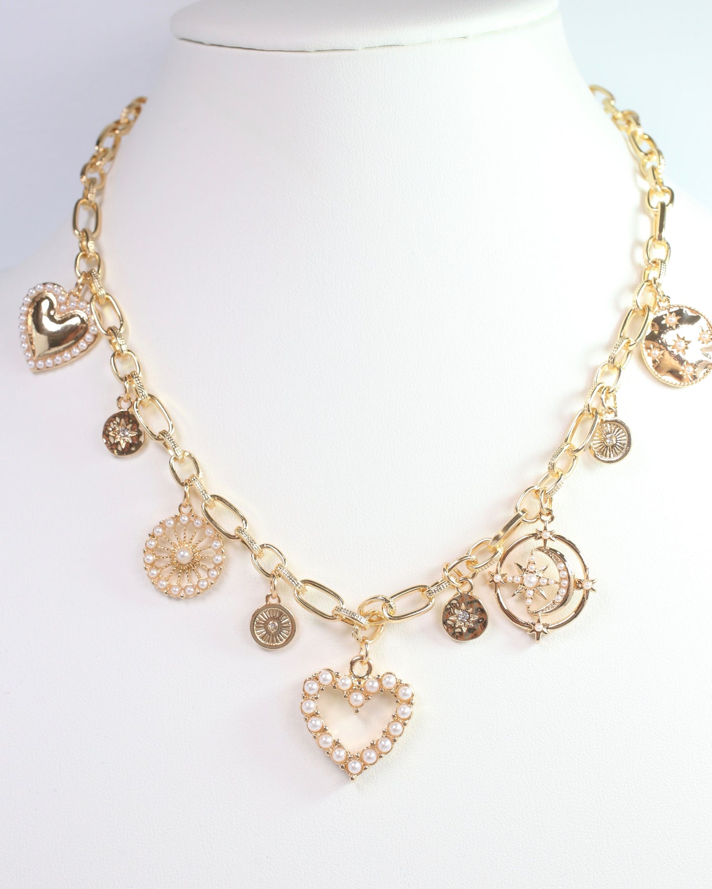 Worthington Charm Necklace Gold