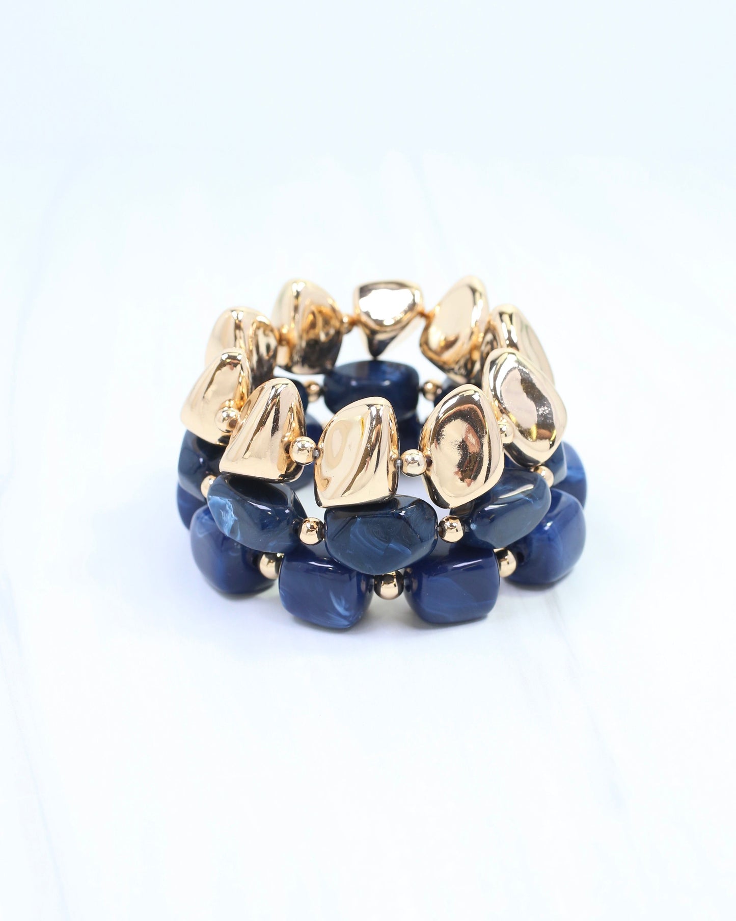 Rayna Beaded Bracelet Set Navy