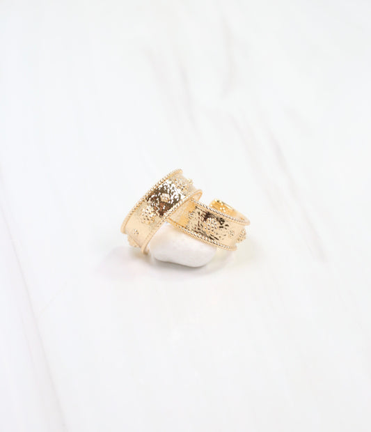 Canton Textured Hoop Earring Gold