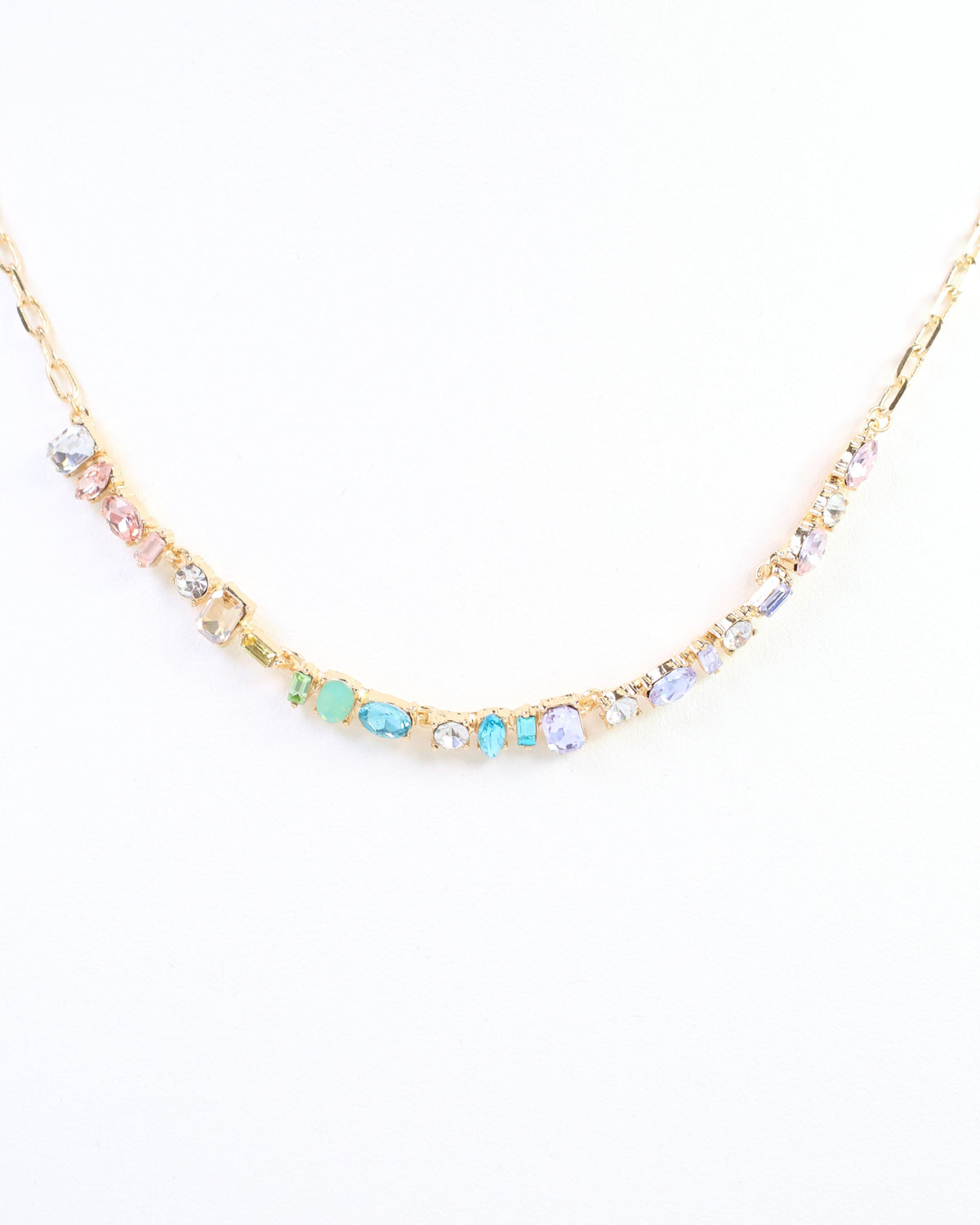 Fletcher Crystal Necklace Lavender Multi