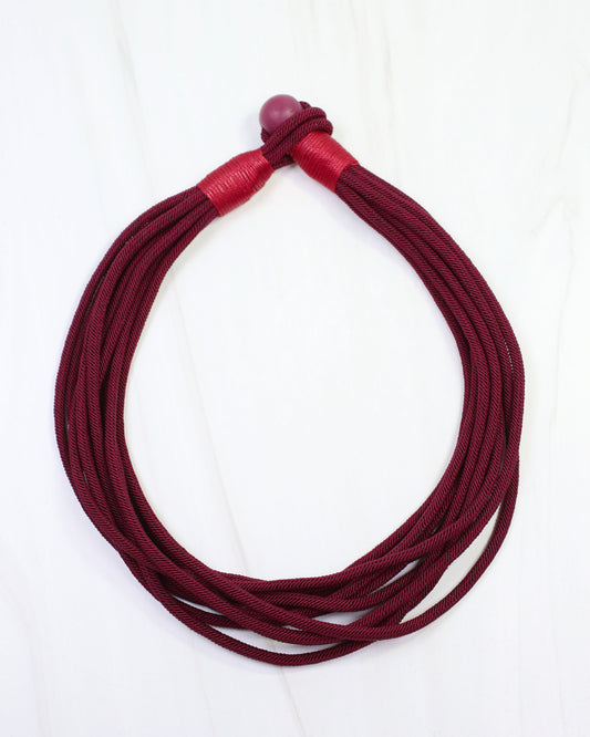 Cranston Cord Necklace Burgundy