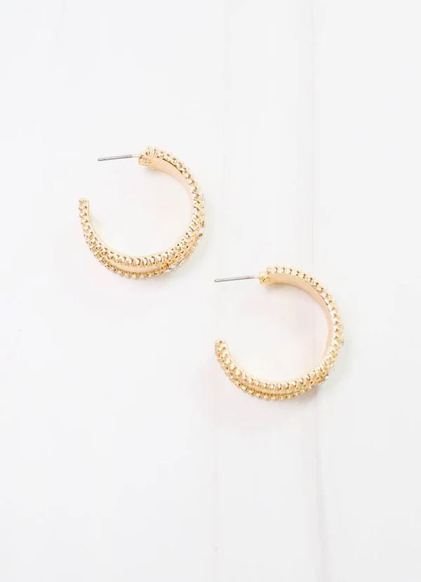 Izabela CZ Hoop Earring GOLD