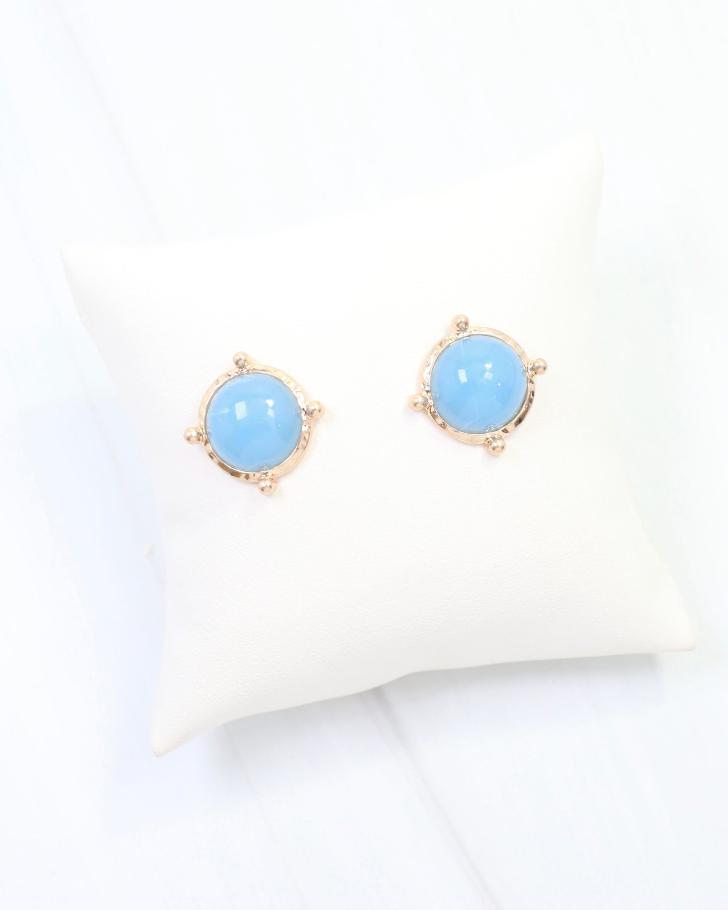 Florissant Round Post Earring Dusty Blue