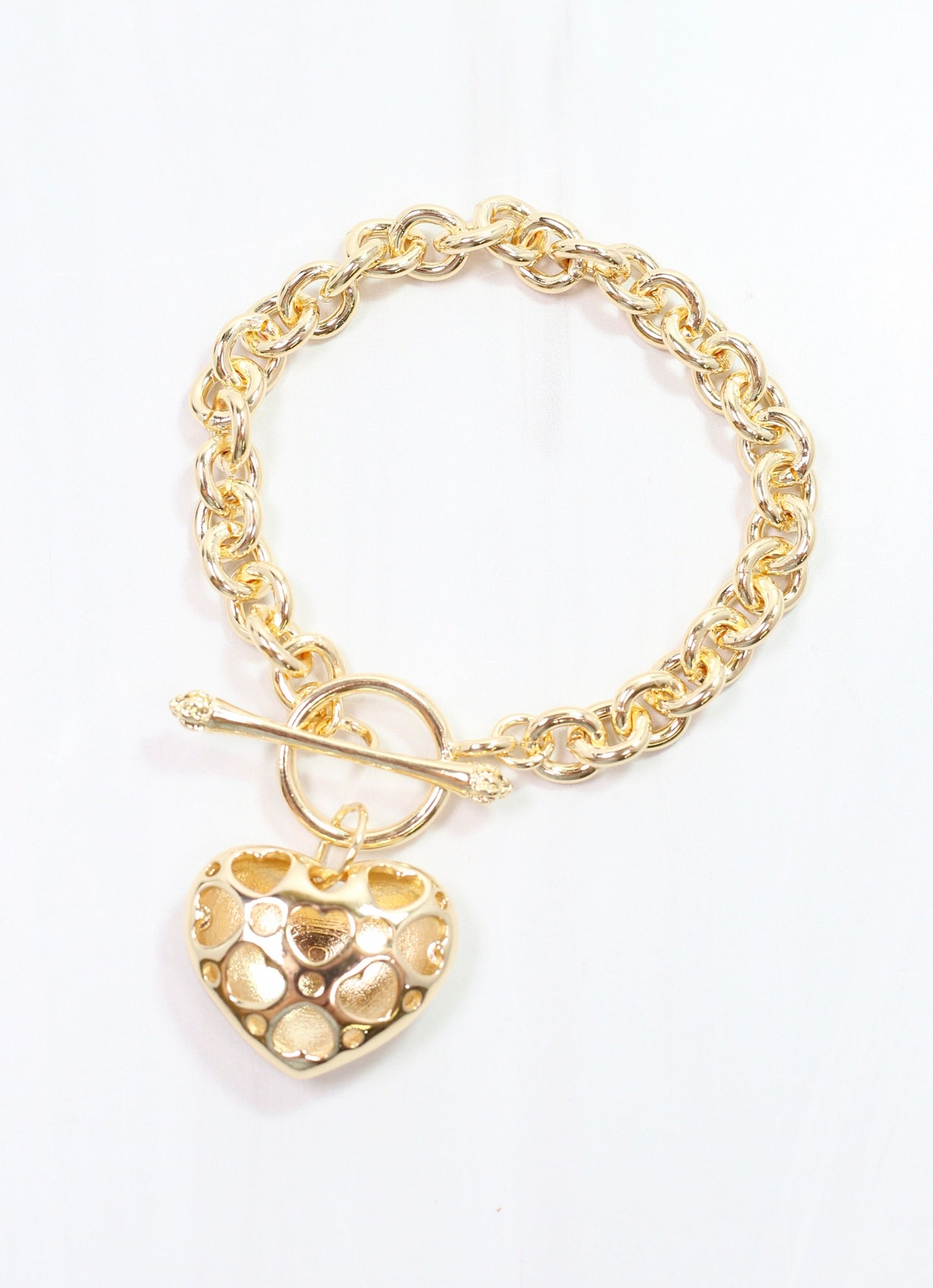 Huston Heart Bracelet Gold