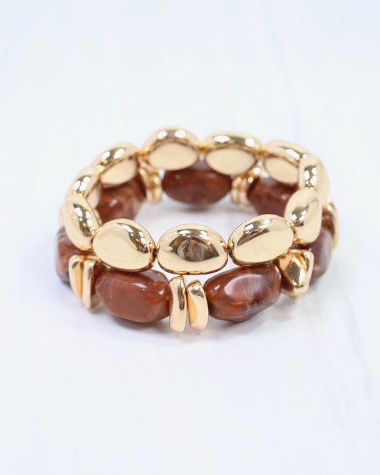 Arcadia Stone Bracelet Brown