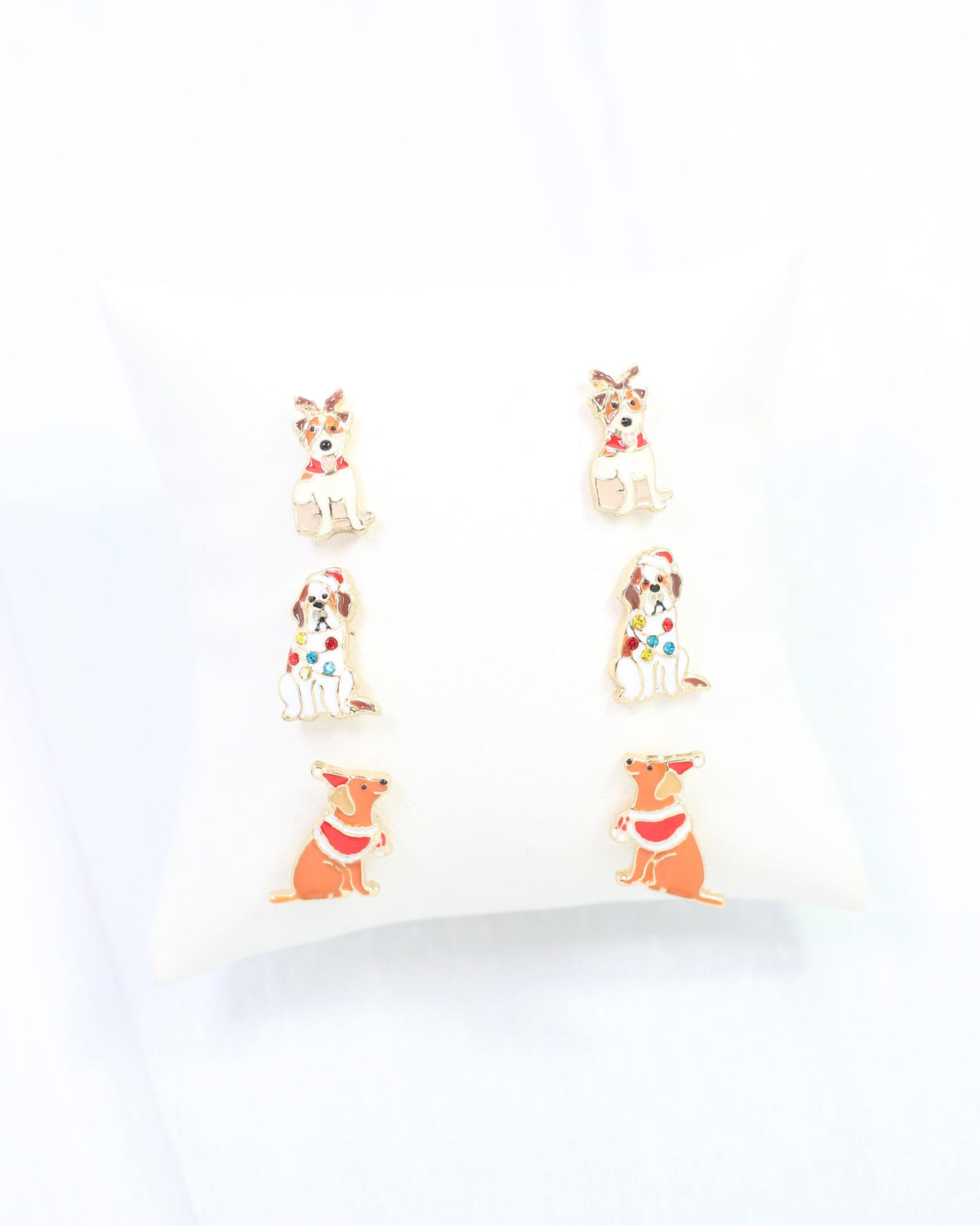 Christmas Pups Stud Set Multi