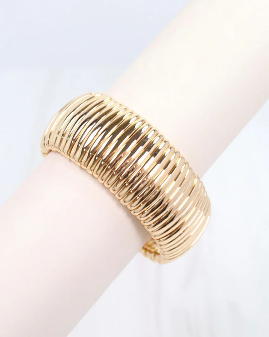 Cobra Stretch Bracelet Gold