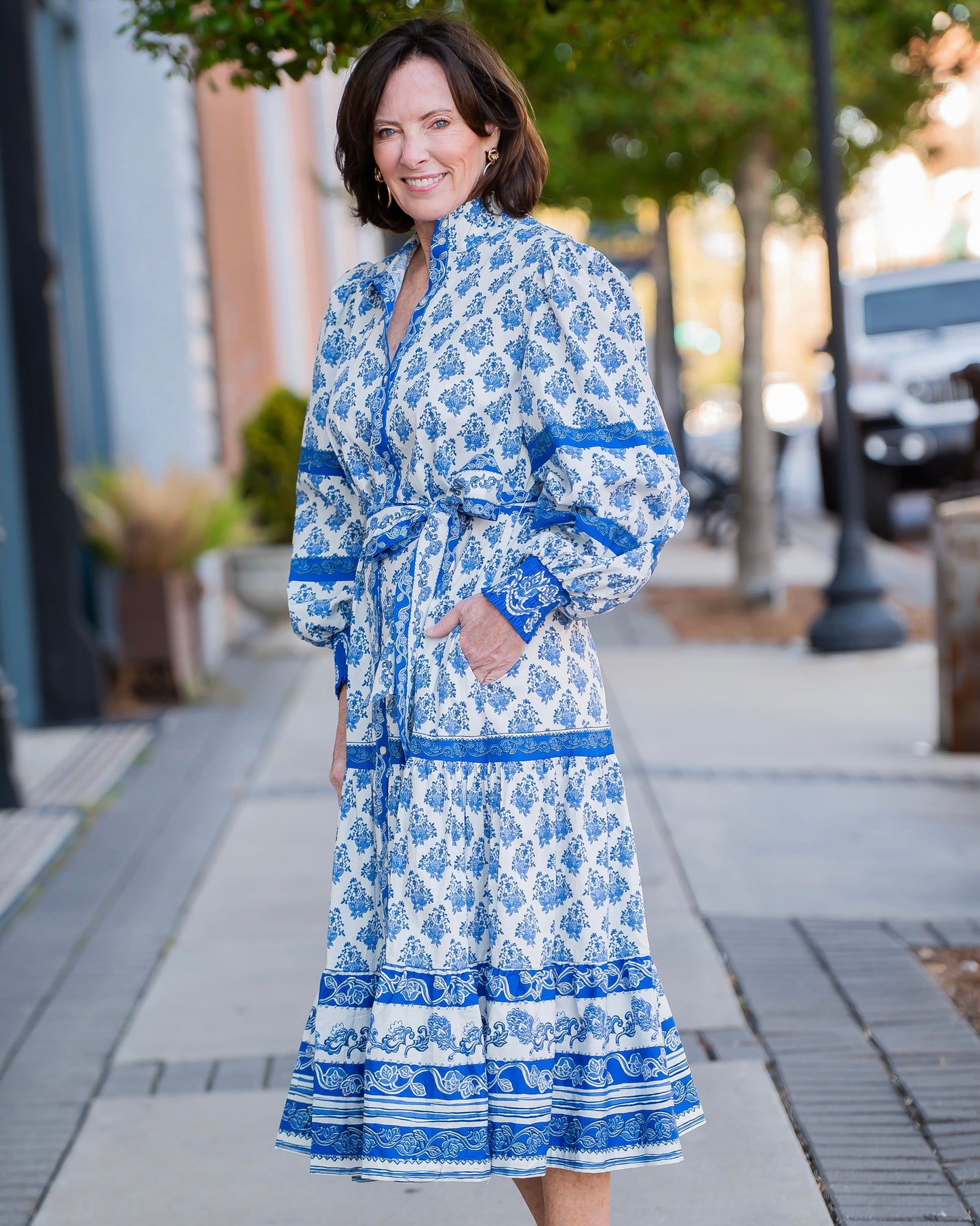 Xenia Azure Muse Midi Dress