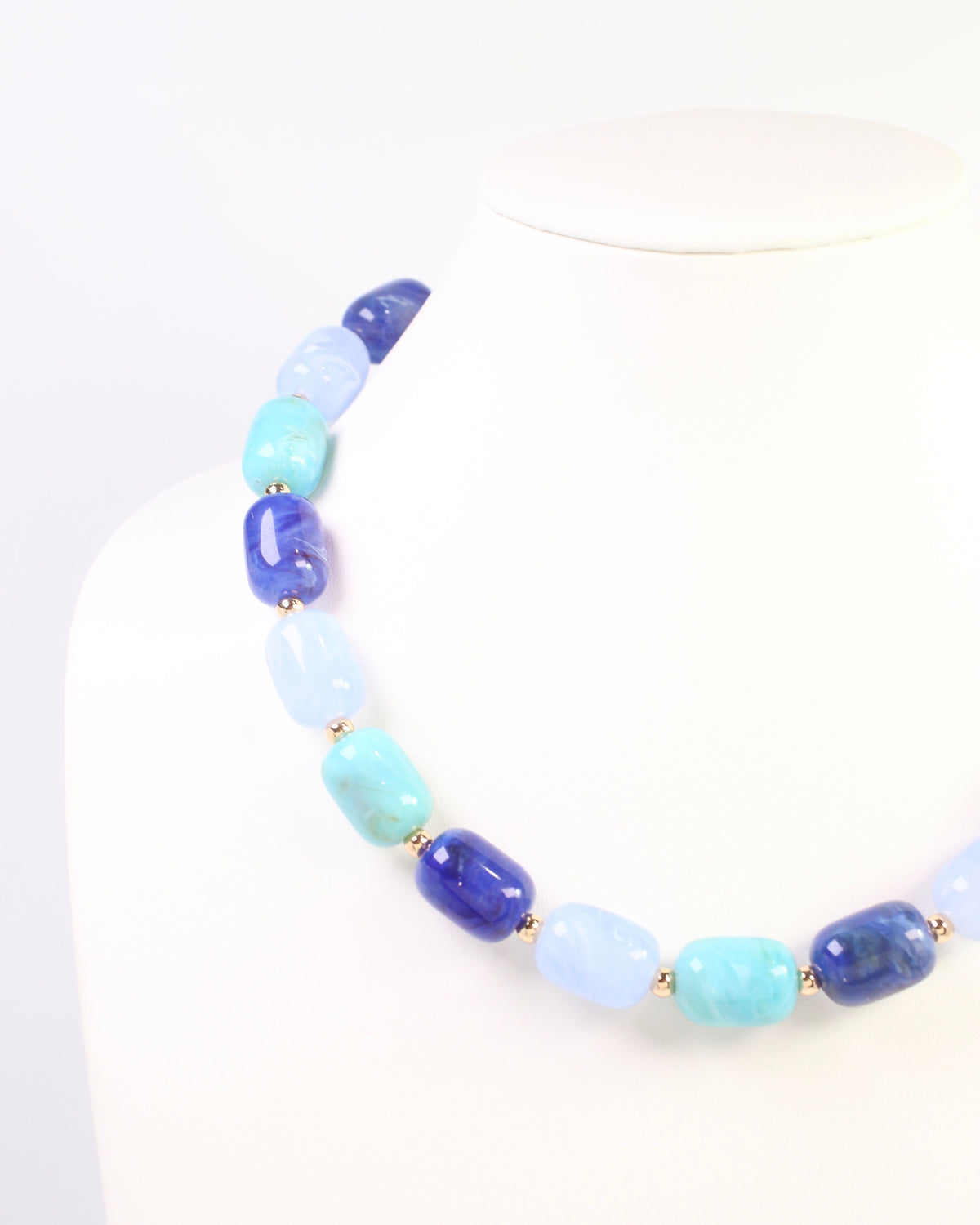 Penelope Beaded Necklace Blue Multi