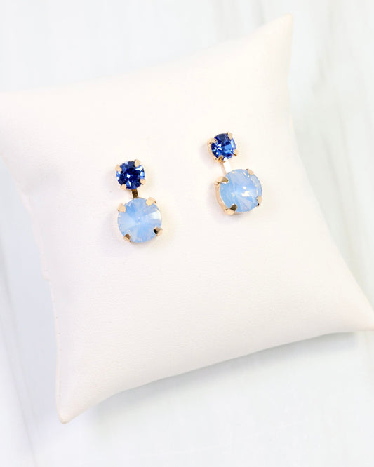 Radcliffe Rhinestone Earring Blue Opal