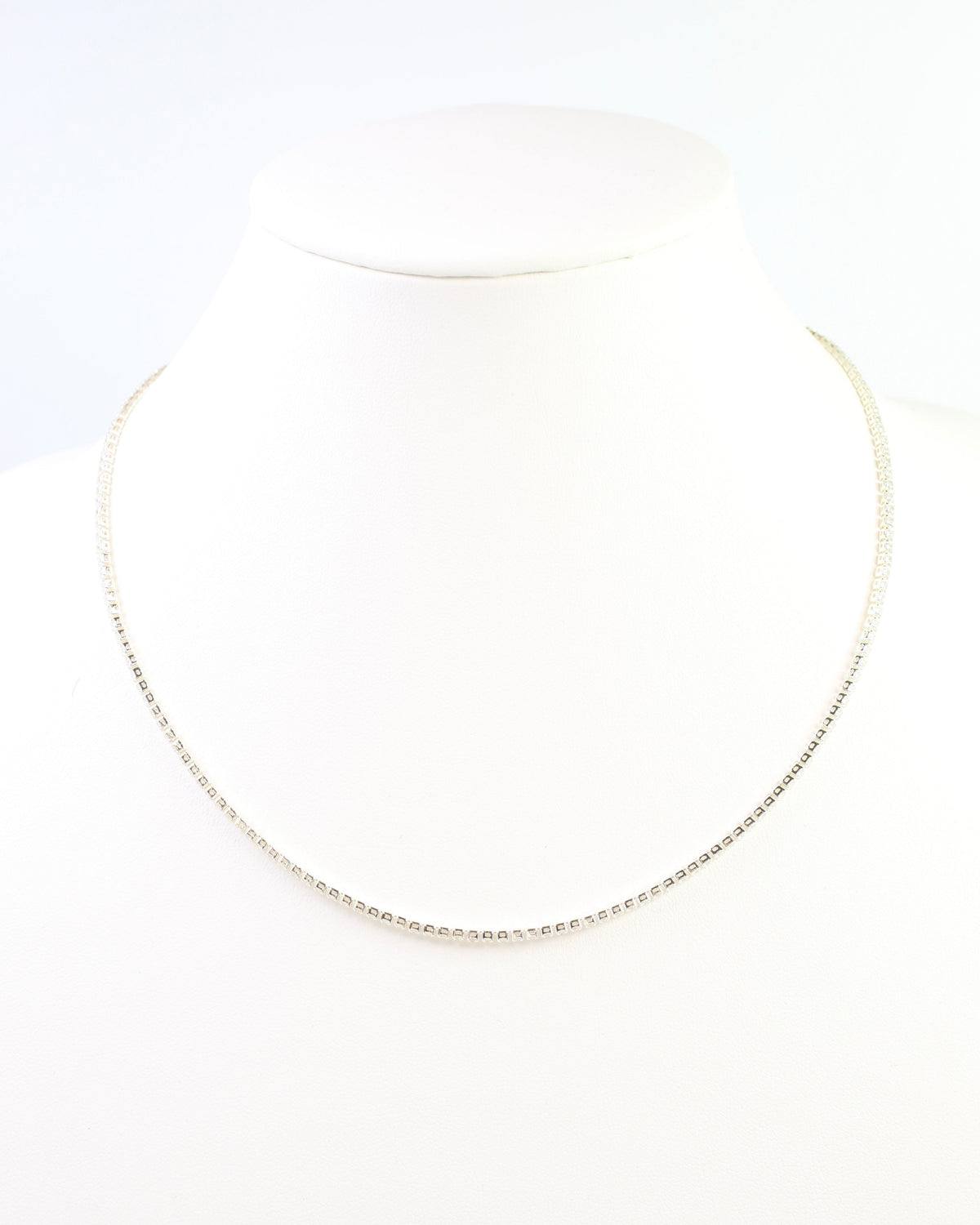 Luna Delicate CZ Tennis Necklace WR Silver
