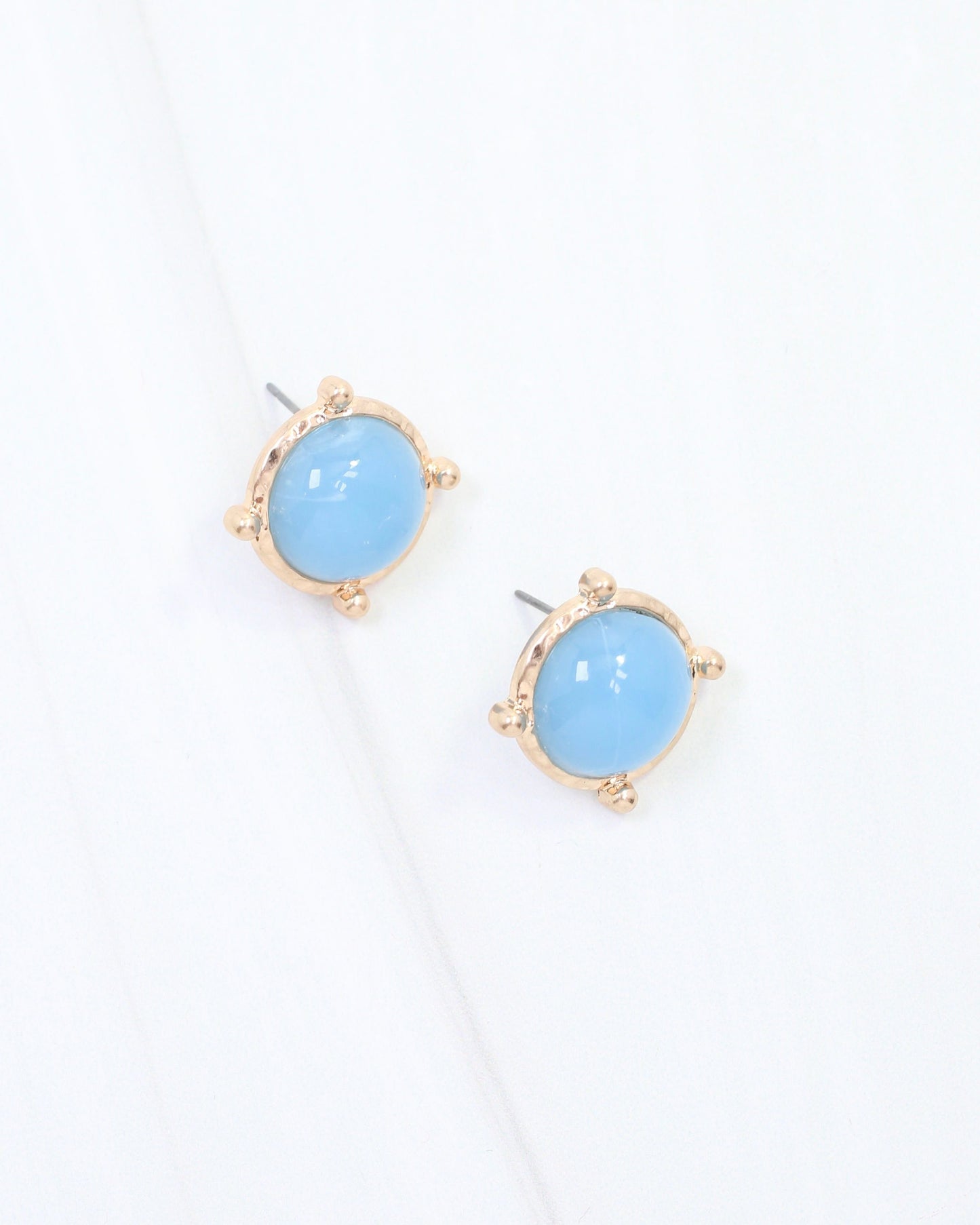 Florissant Round Post Earring Dusty Blue