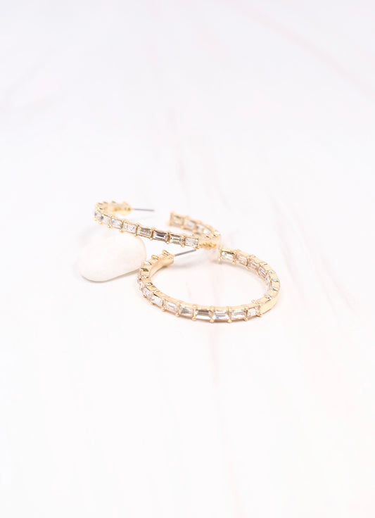 Cierra CZ Hoop Earring GOLD