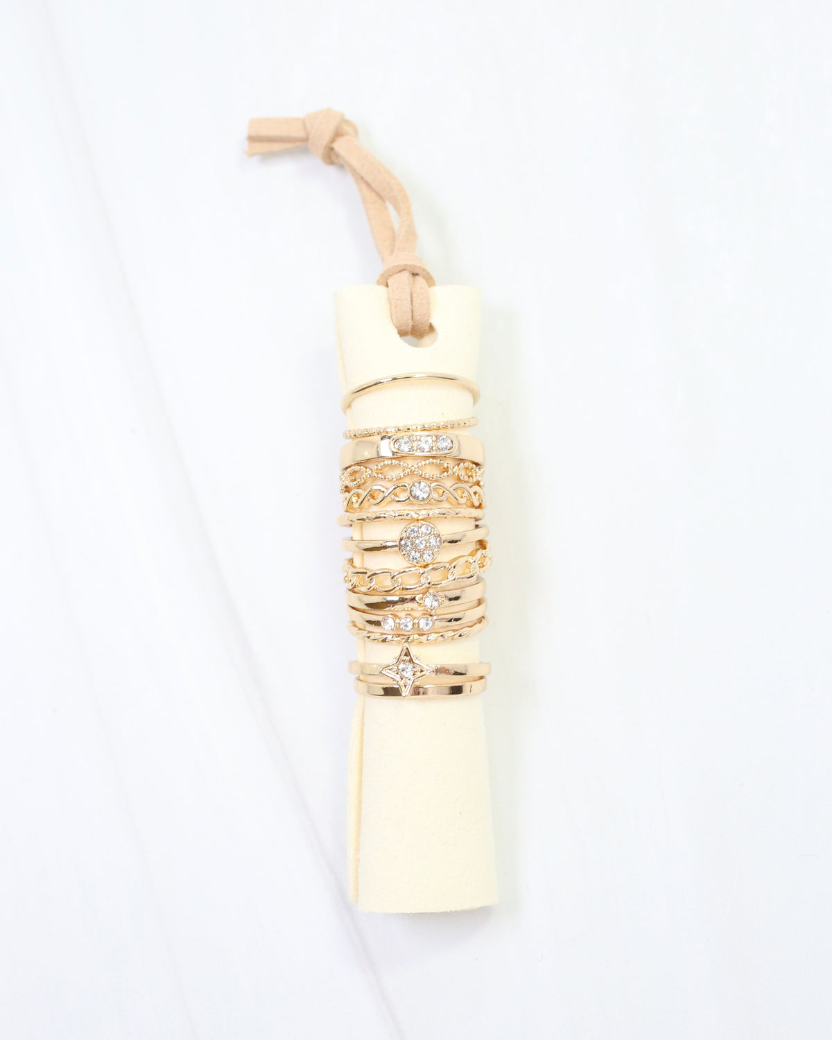 Lotus Assorted Ring Set Gold