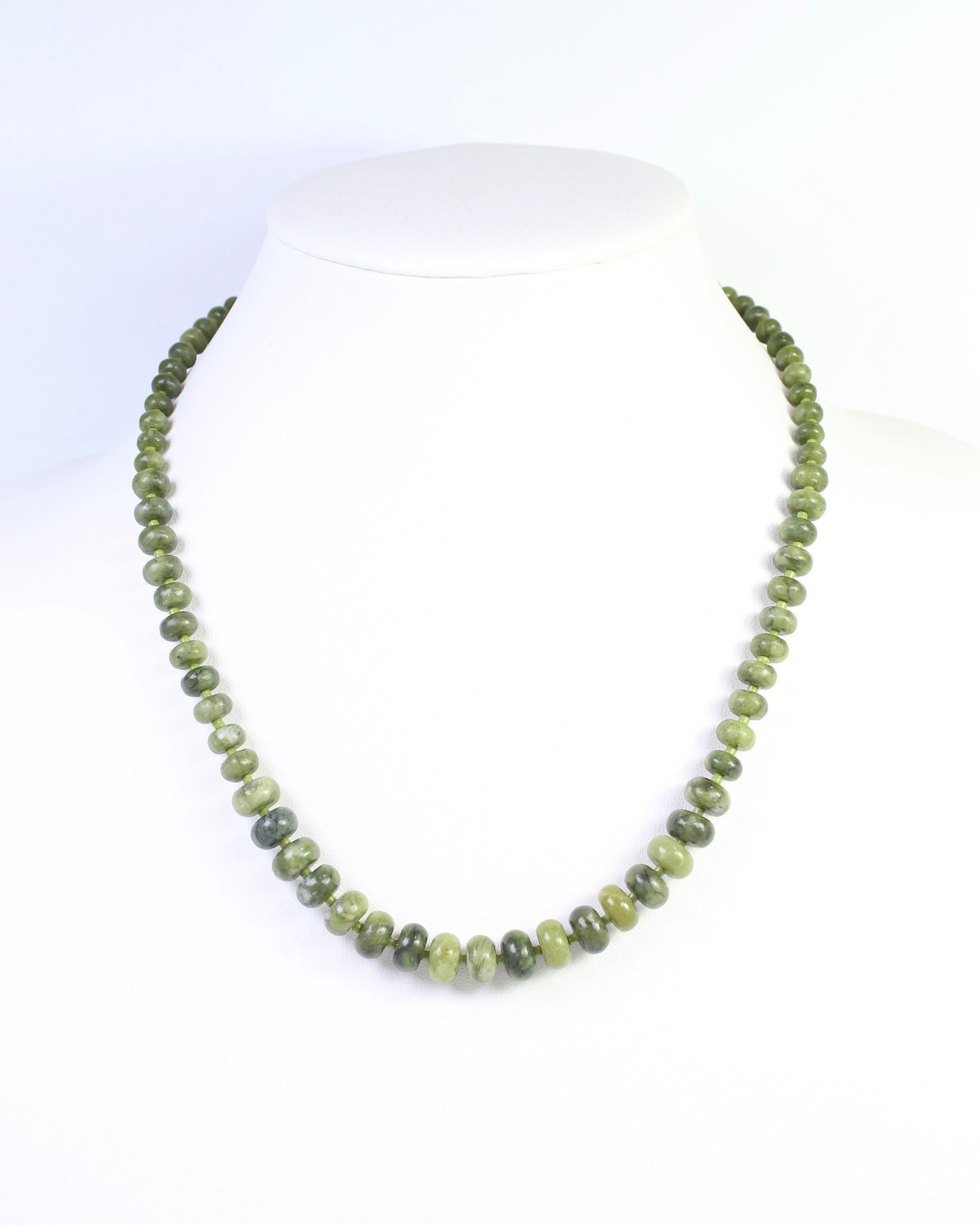 Marcela Stone Beaded Necklace Olive