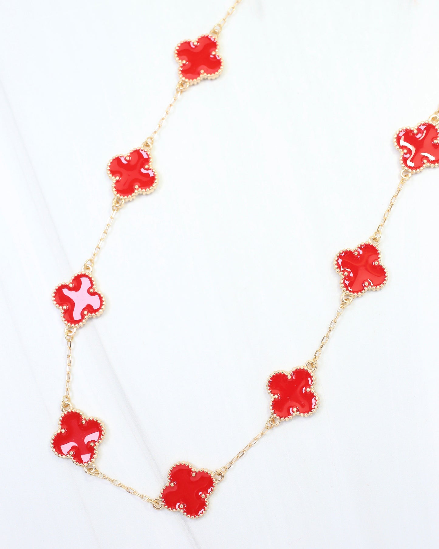 Sicily Cover Necklace Red