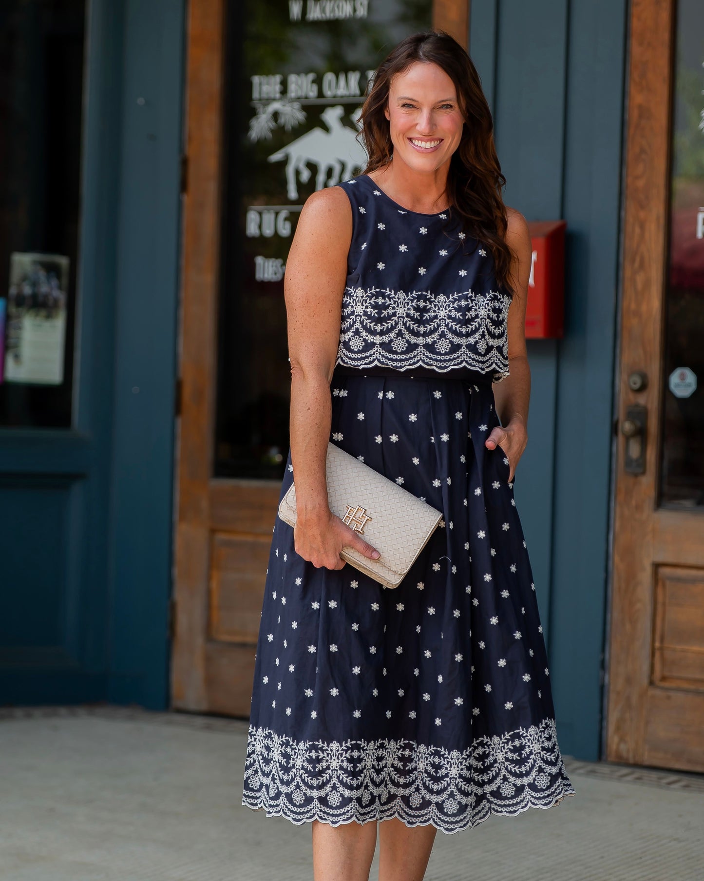 Dove Sleeveless Embroidered Dress