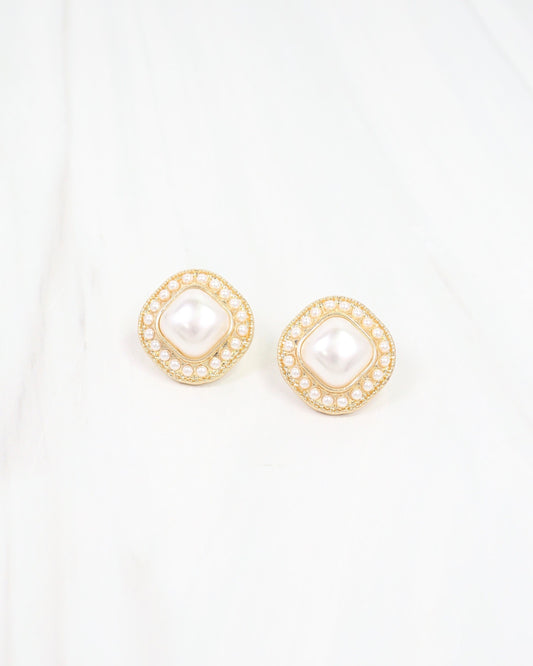 Gomez Pearl Stud Earring Gold