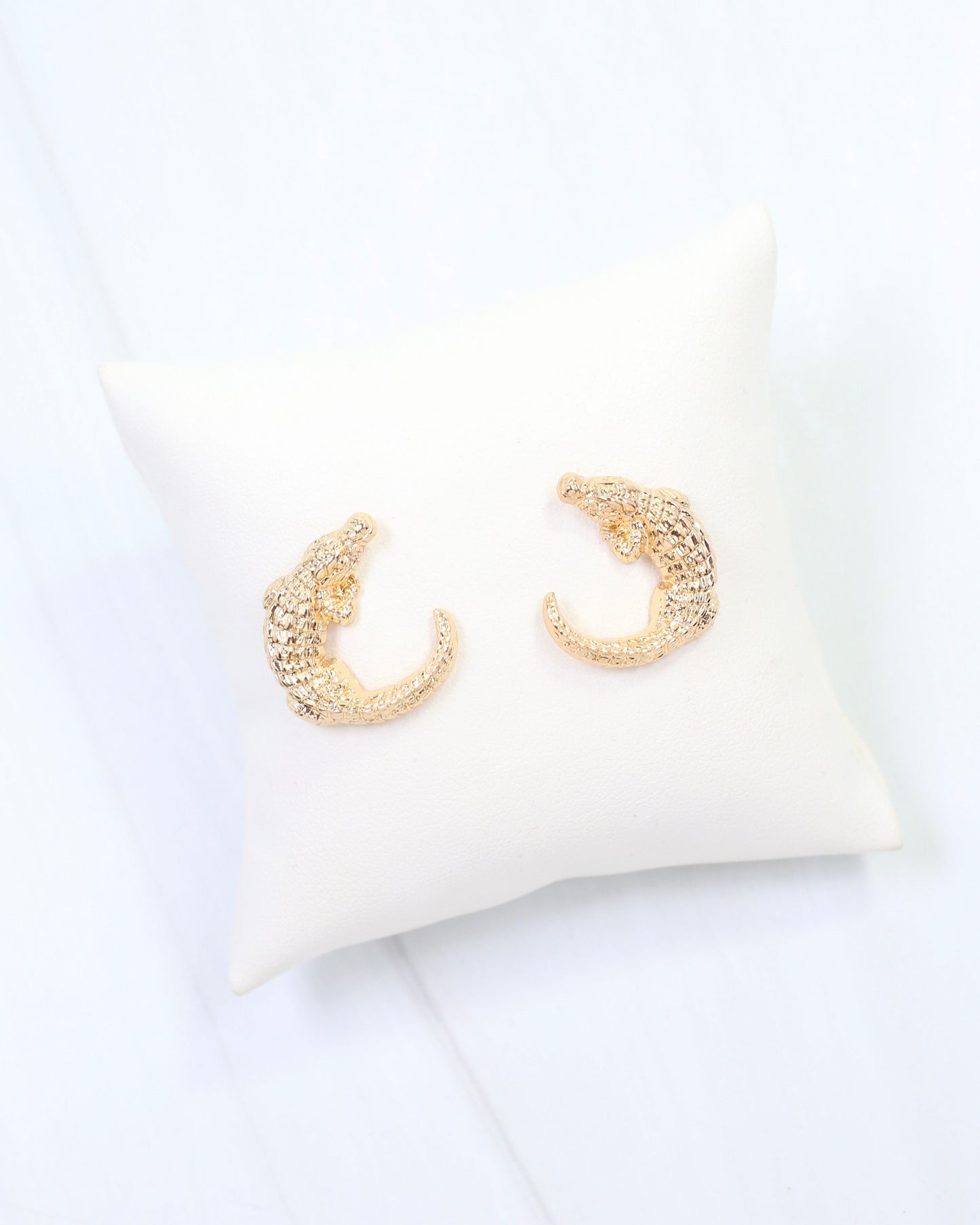 Bridgeton Alligator Stud Earring Gold