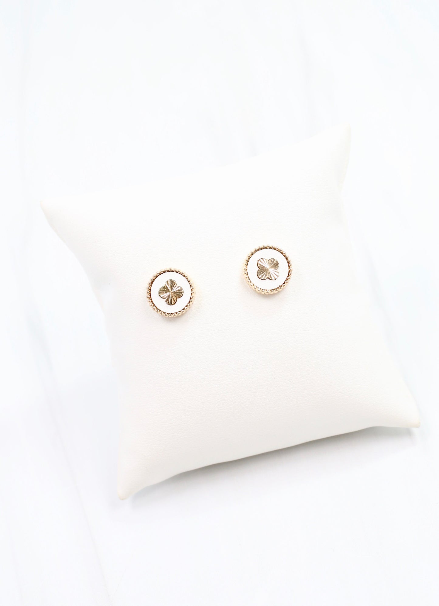 Turin Clover Stud Earring Gold