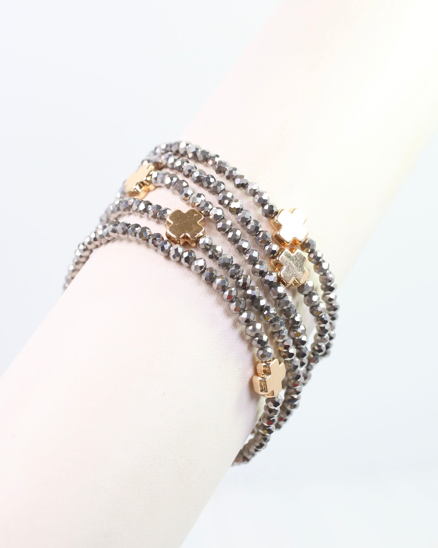 Jarrett Cross Stetch Bracelet Hematite