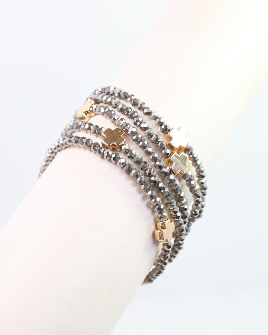Jarrett Cross Stetch Bracelet Hematite