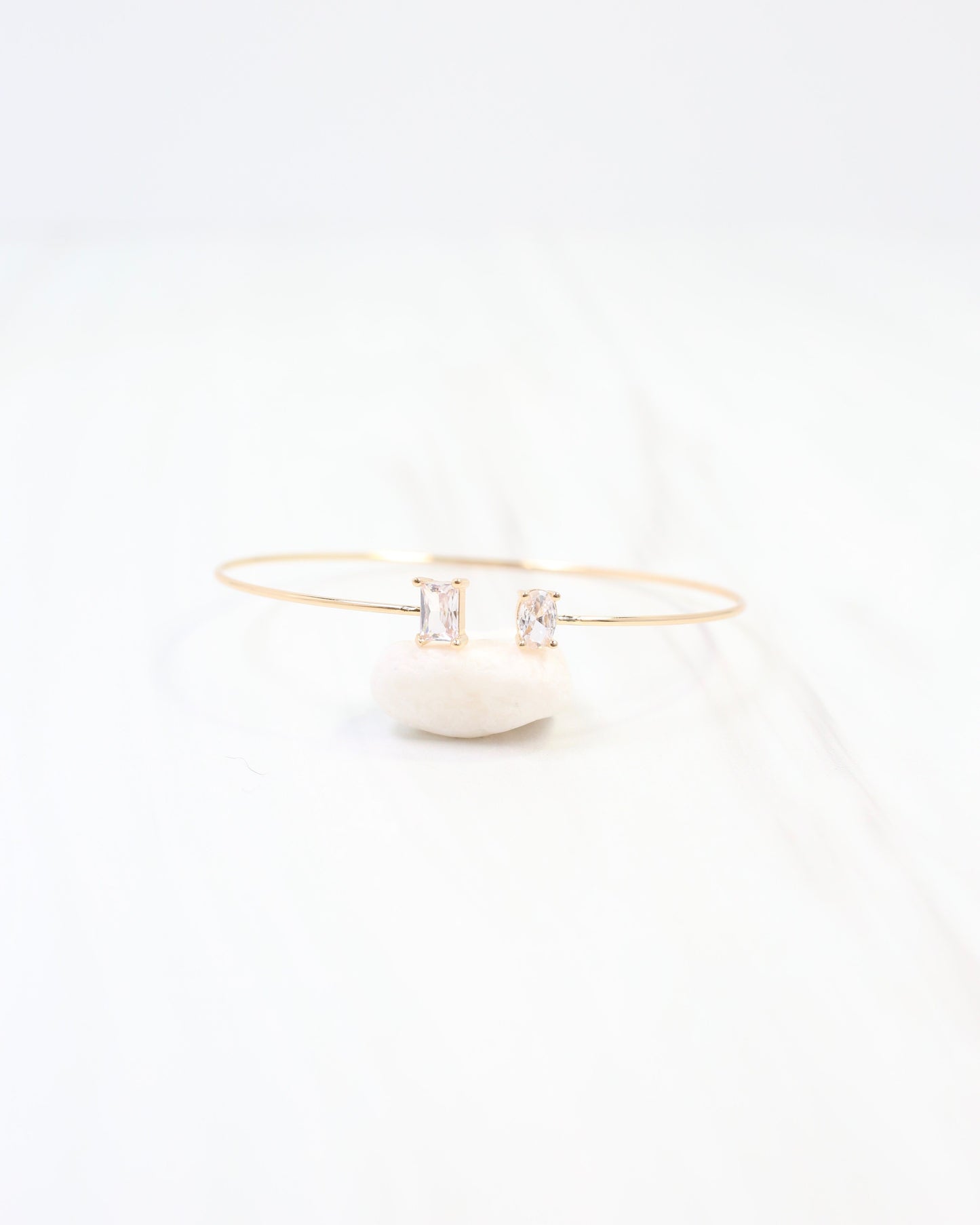 Truro CZ Cuff Bracelet Gold