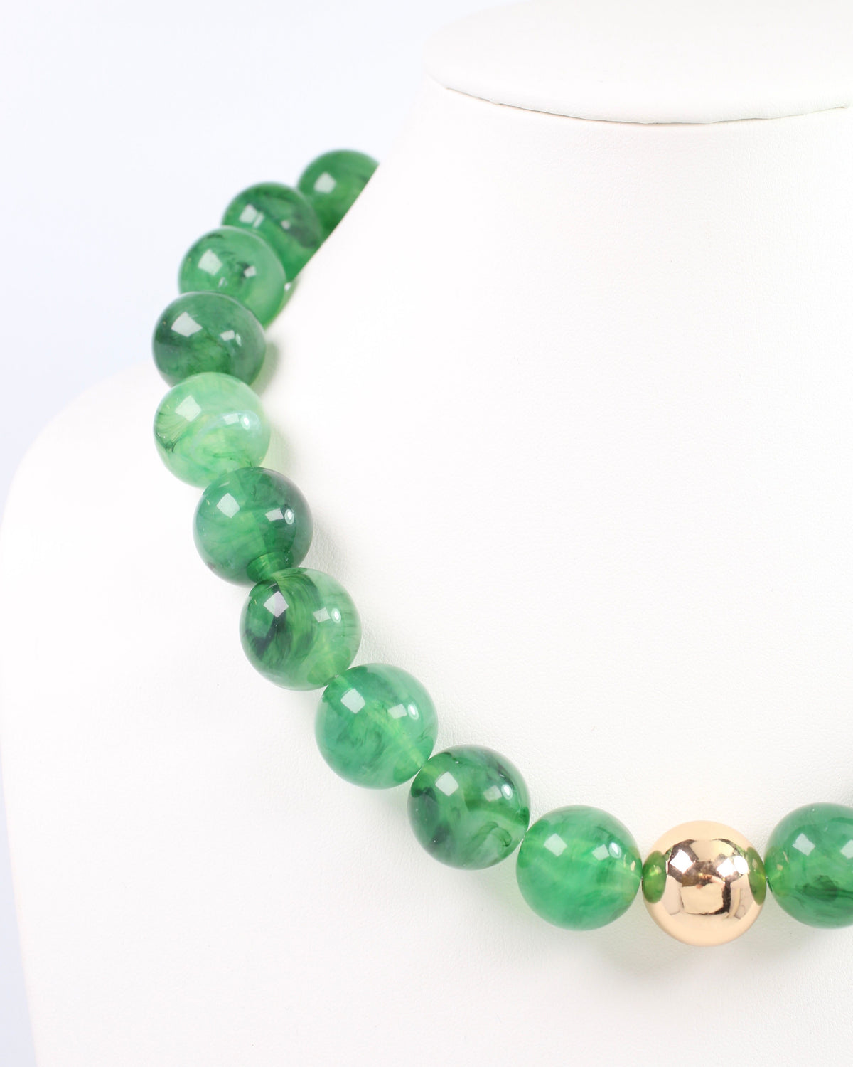 James Beaded  Necklace Green