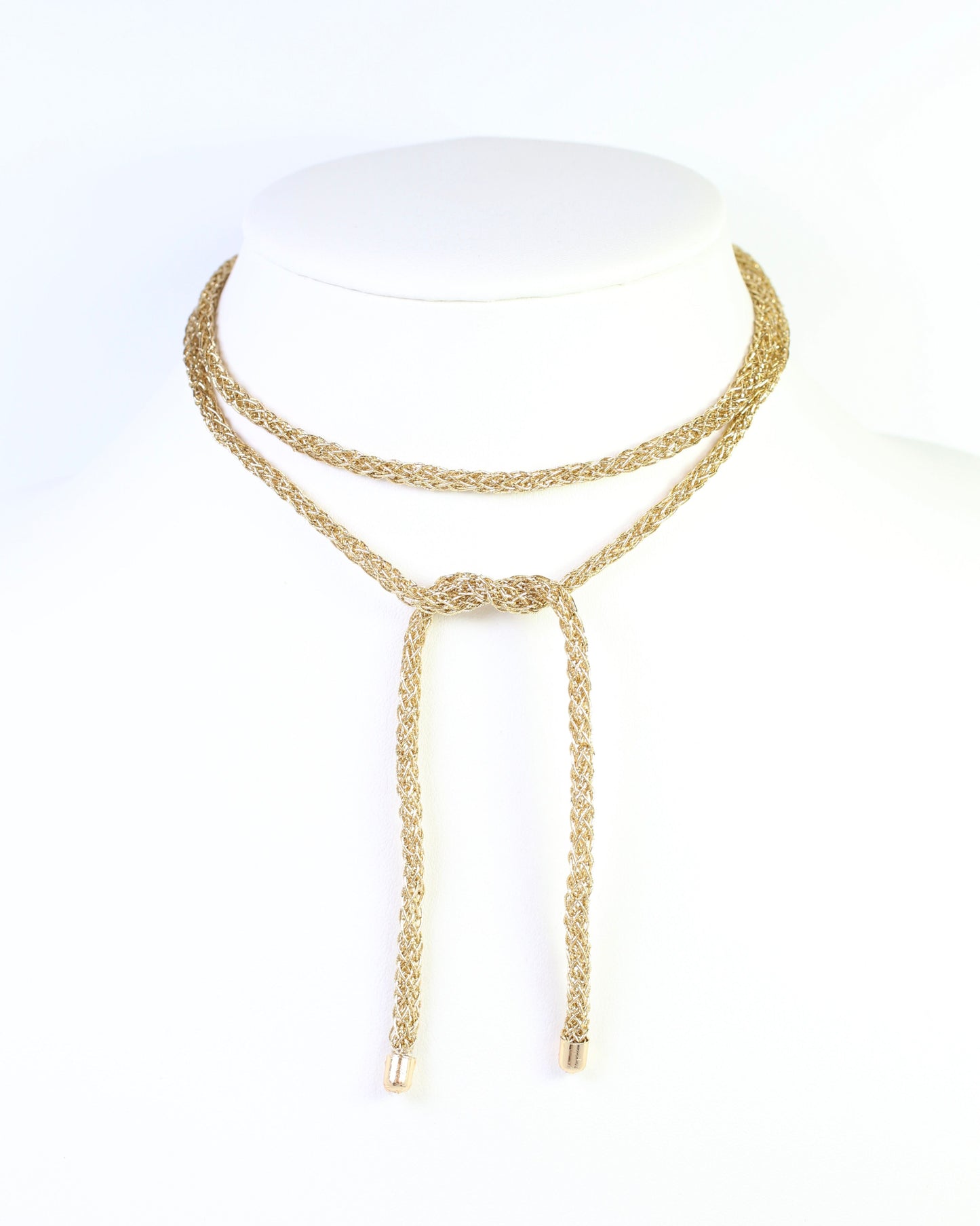 Cameron Woven Cord Necklace Gold