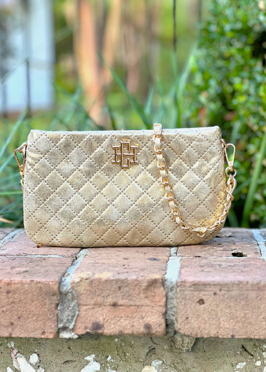 Livi Quilted Crossbody Champagne Pop