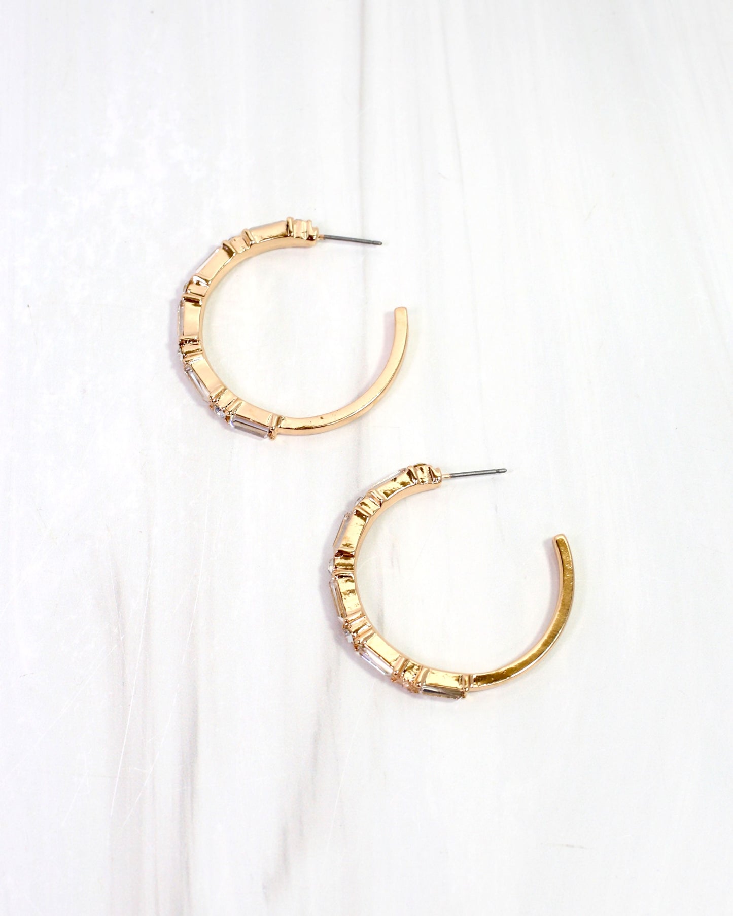 Marley CZ Hoop Earring Gold