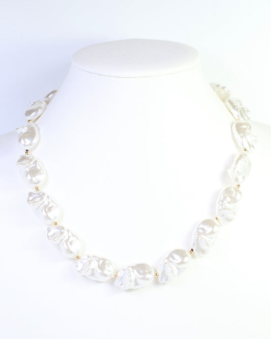 Paulina Pearl Necklace Cream