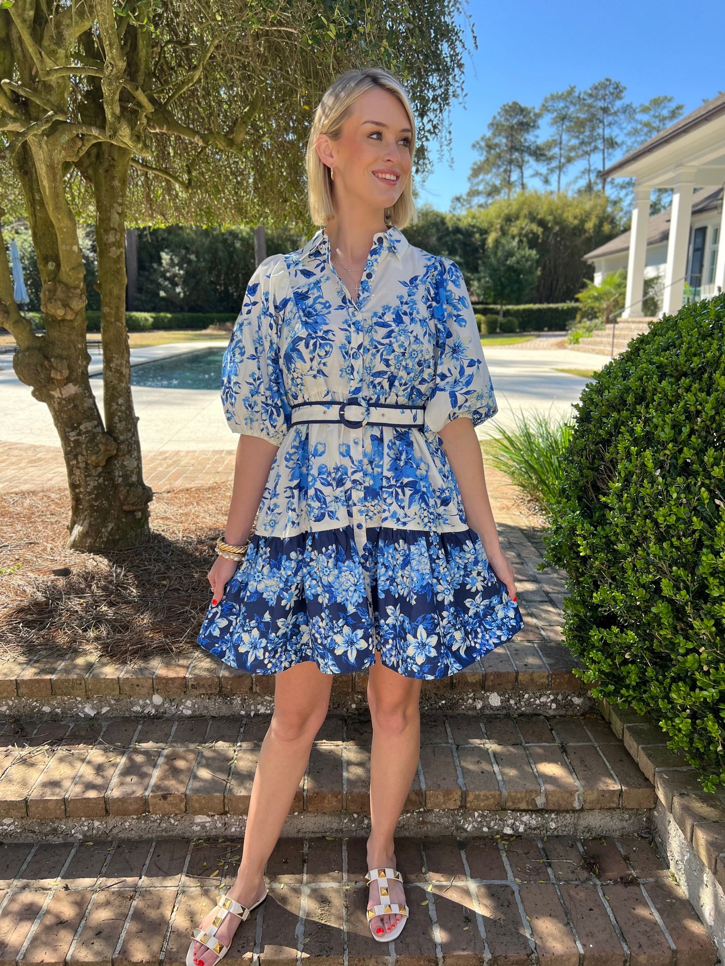 Rozi Blue Floral Dress