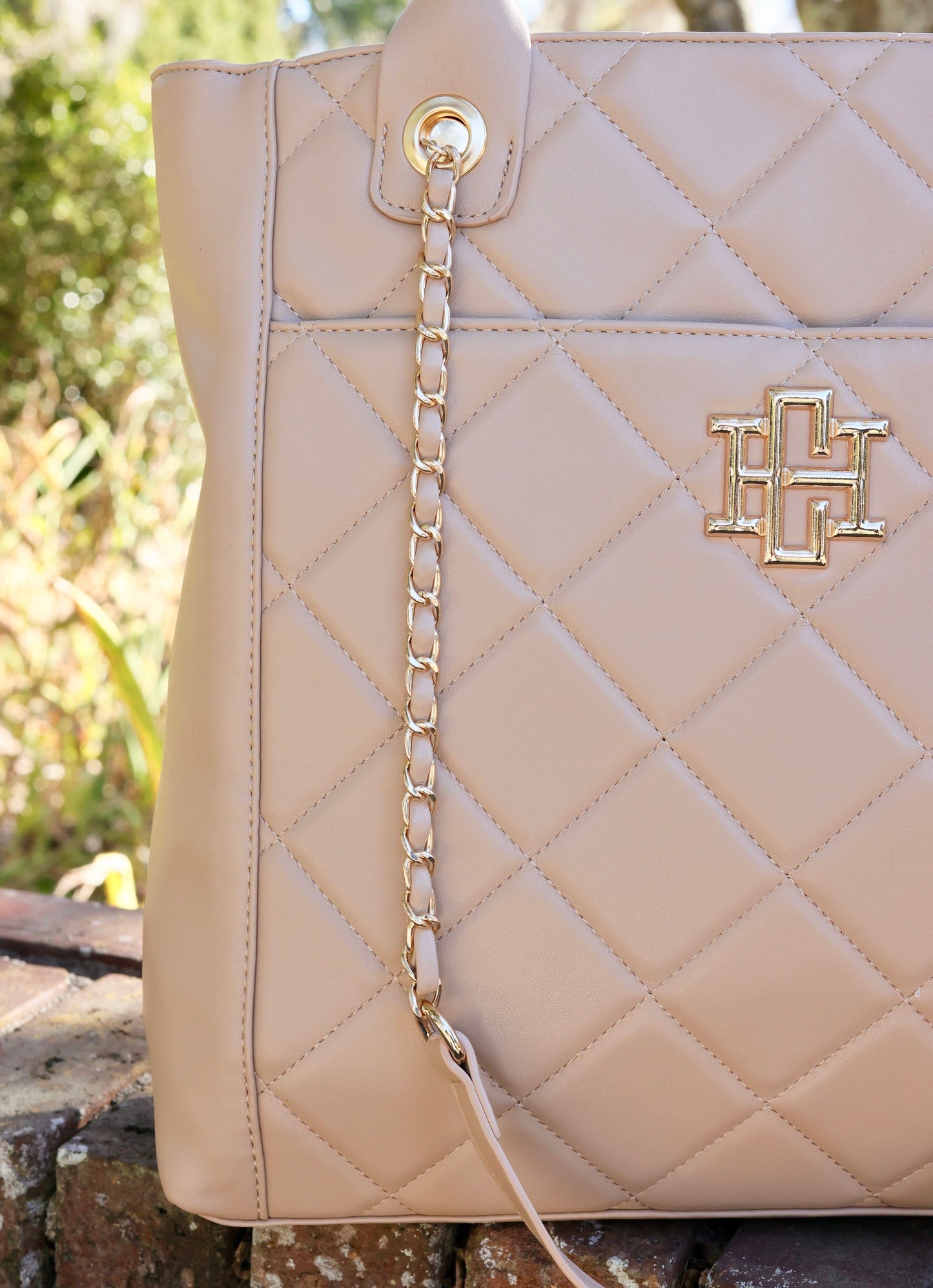 Kinzley Tote TAN QUILTED LD